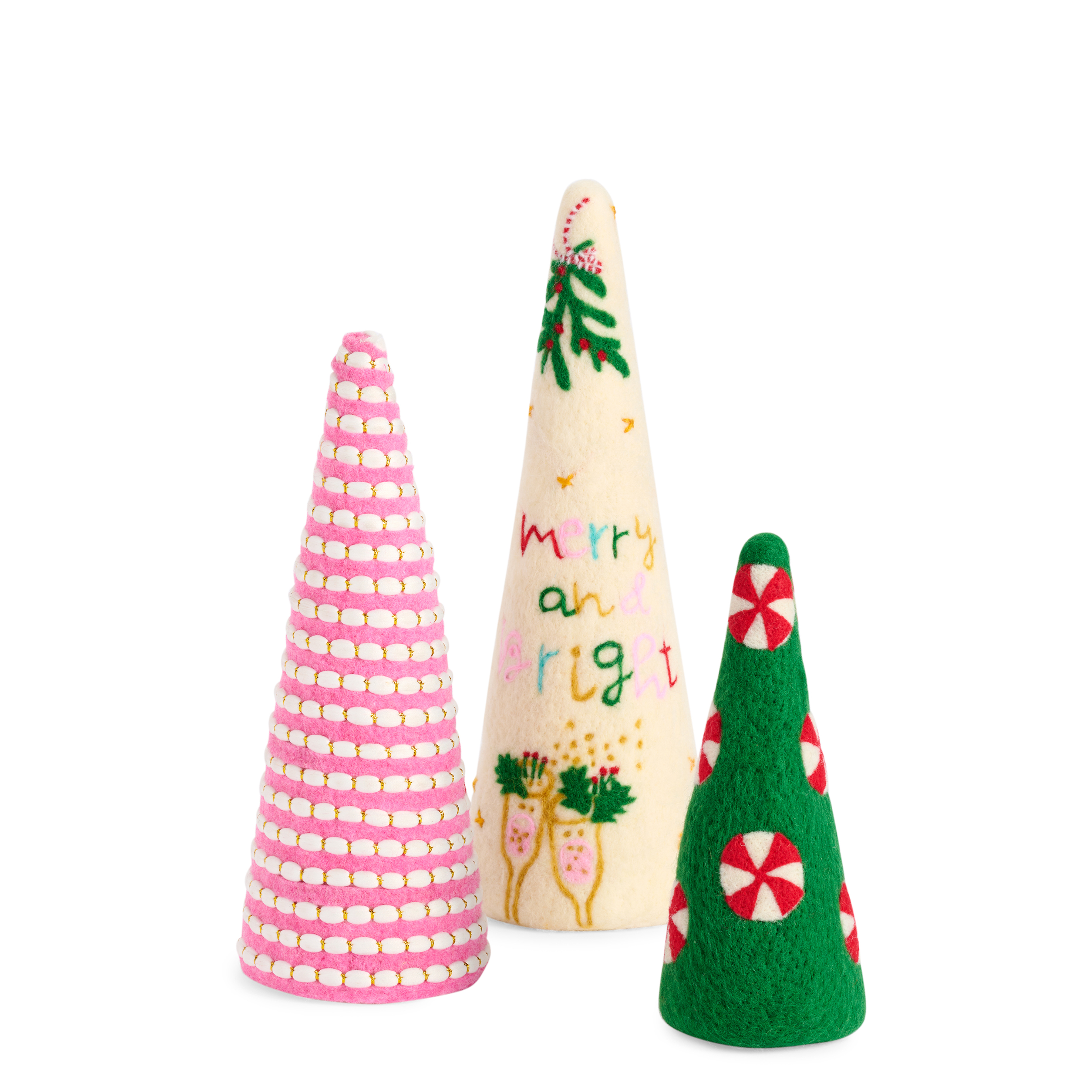 Picture of ASST/3 "MERRY & BRIGHT" DECORATIVE TREES,MULTI