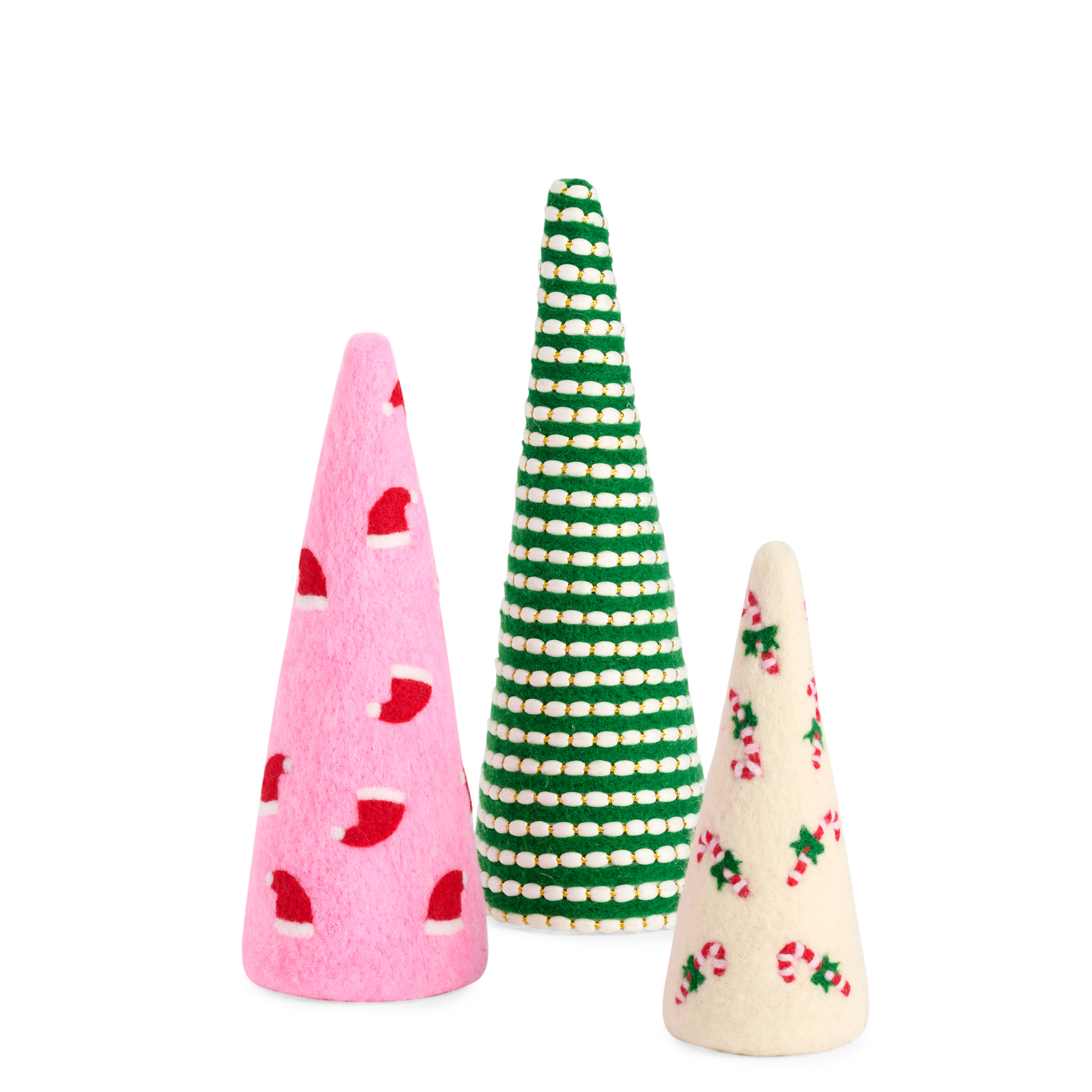Picture of ASST/3 SANTA HATS DECORATIVE TREES,MULTI