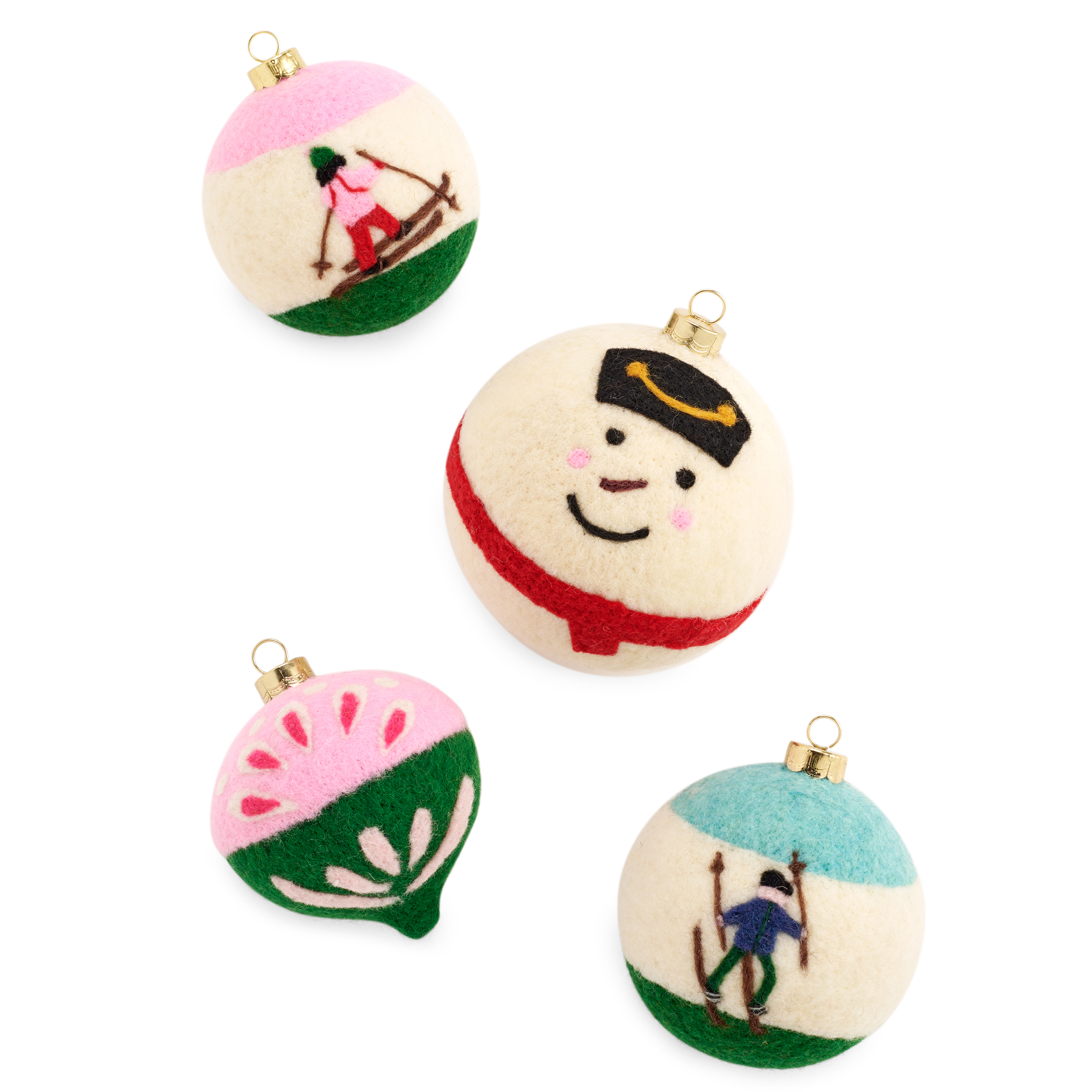 Picture of ASST/4 SNOWMAN ORNAMENTS,MULTI