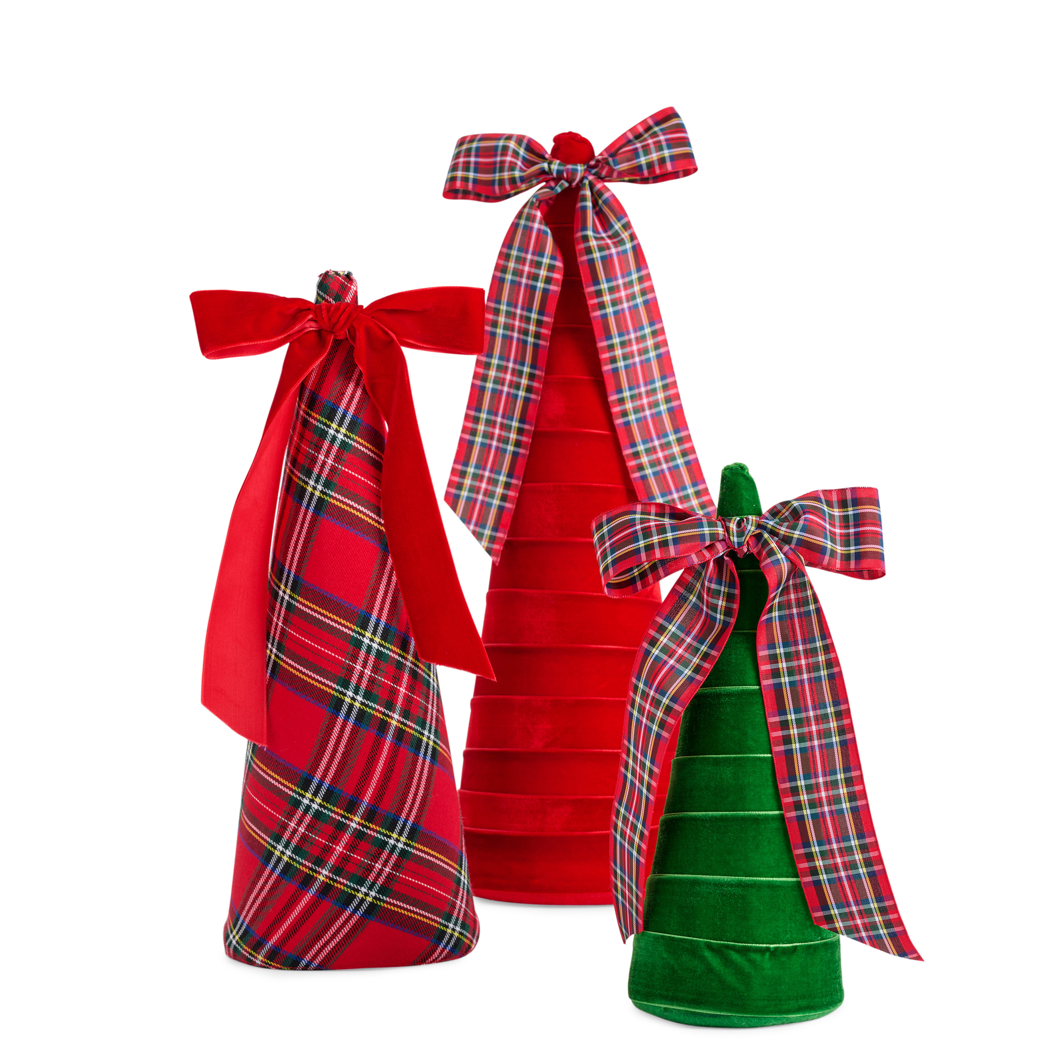 Picture of ASST/3 PLAID DECORATIVE TREES,MULTI