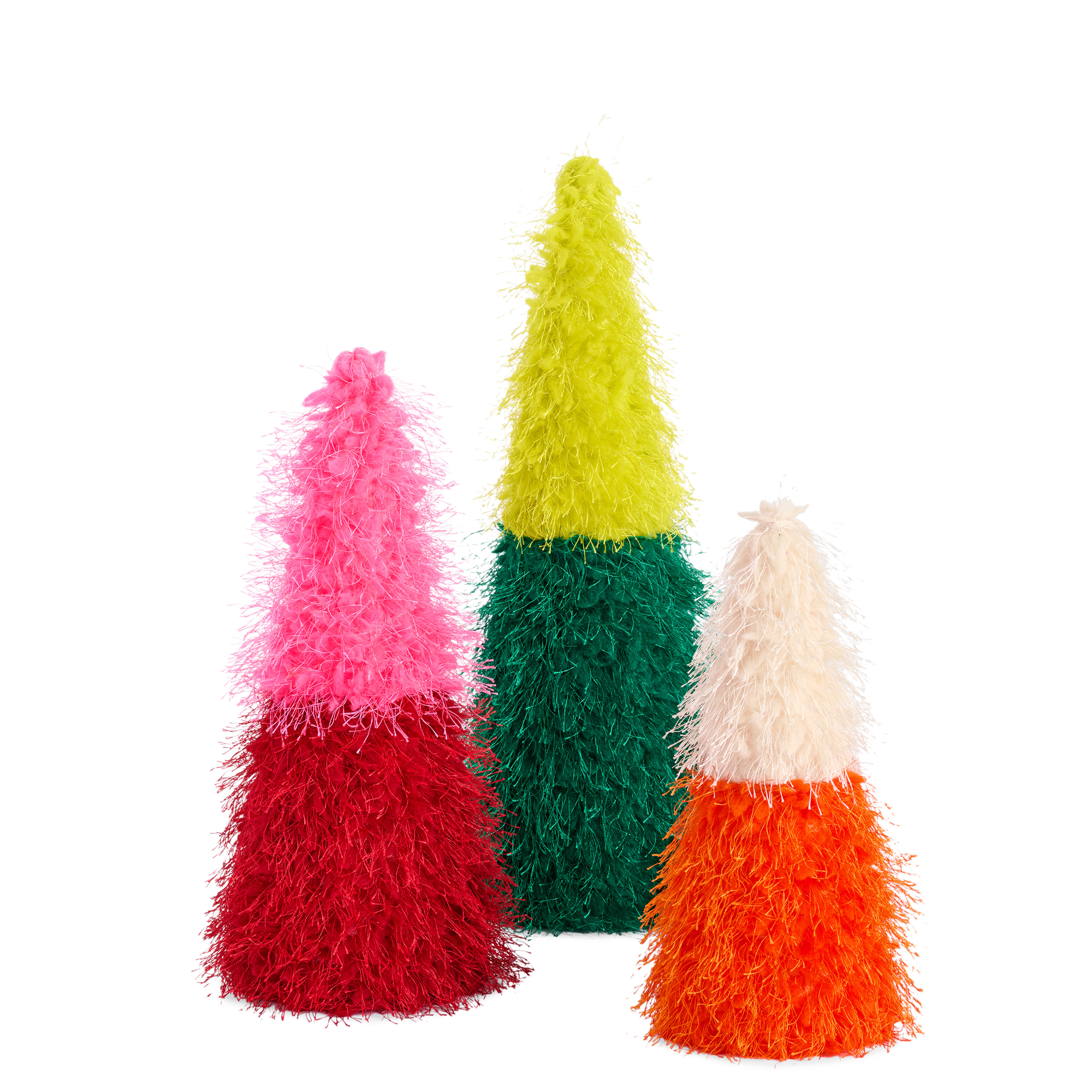 Picture of ASST/3 SHAGGY DECORATIVE TREES,MULTI