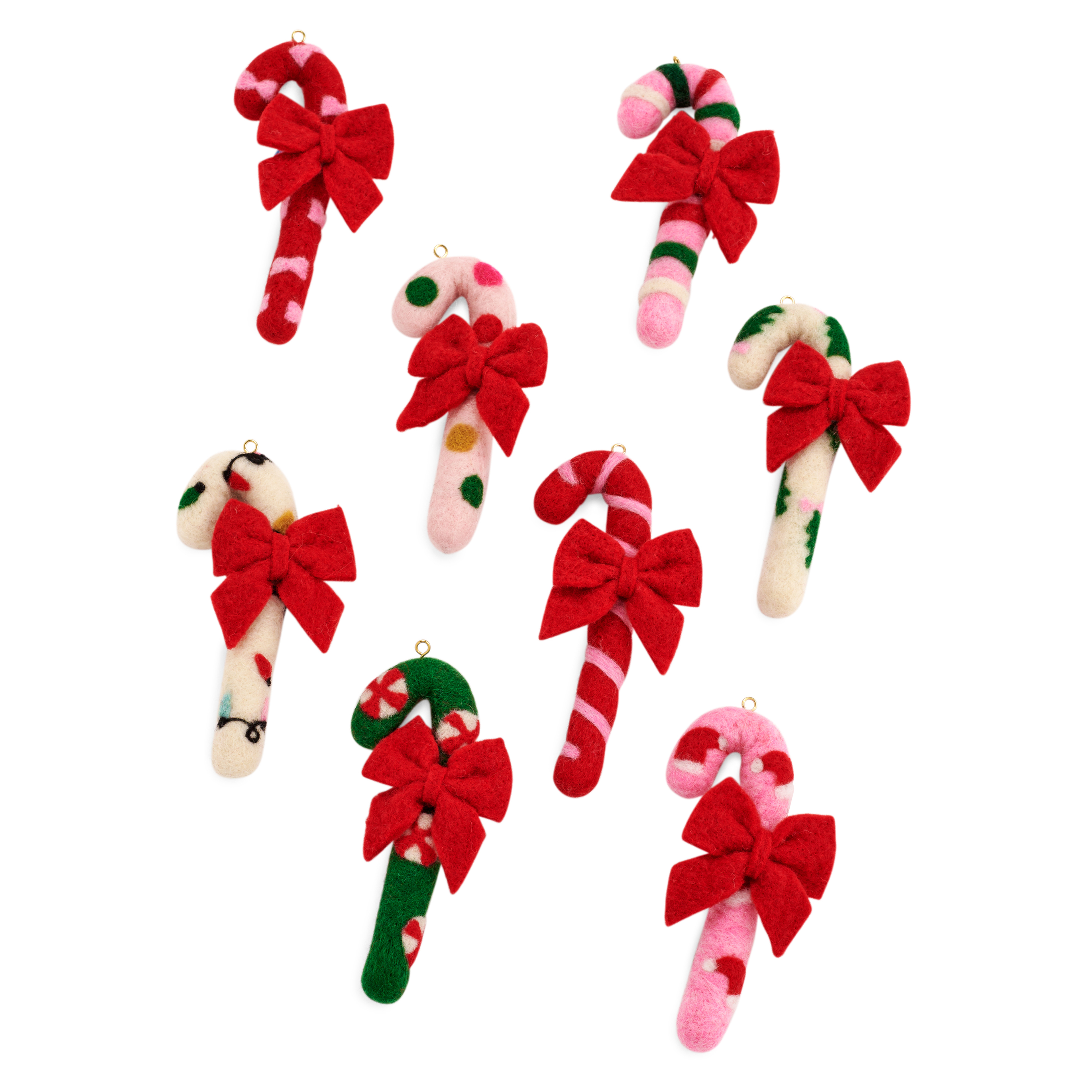 Picture of ASST/8 CANDY CANE ORNAMENTS,MULTI