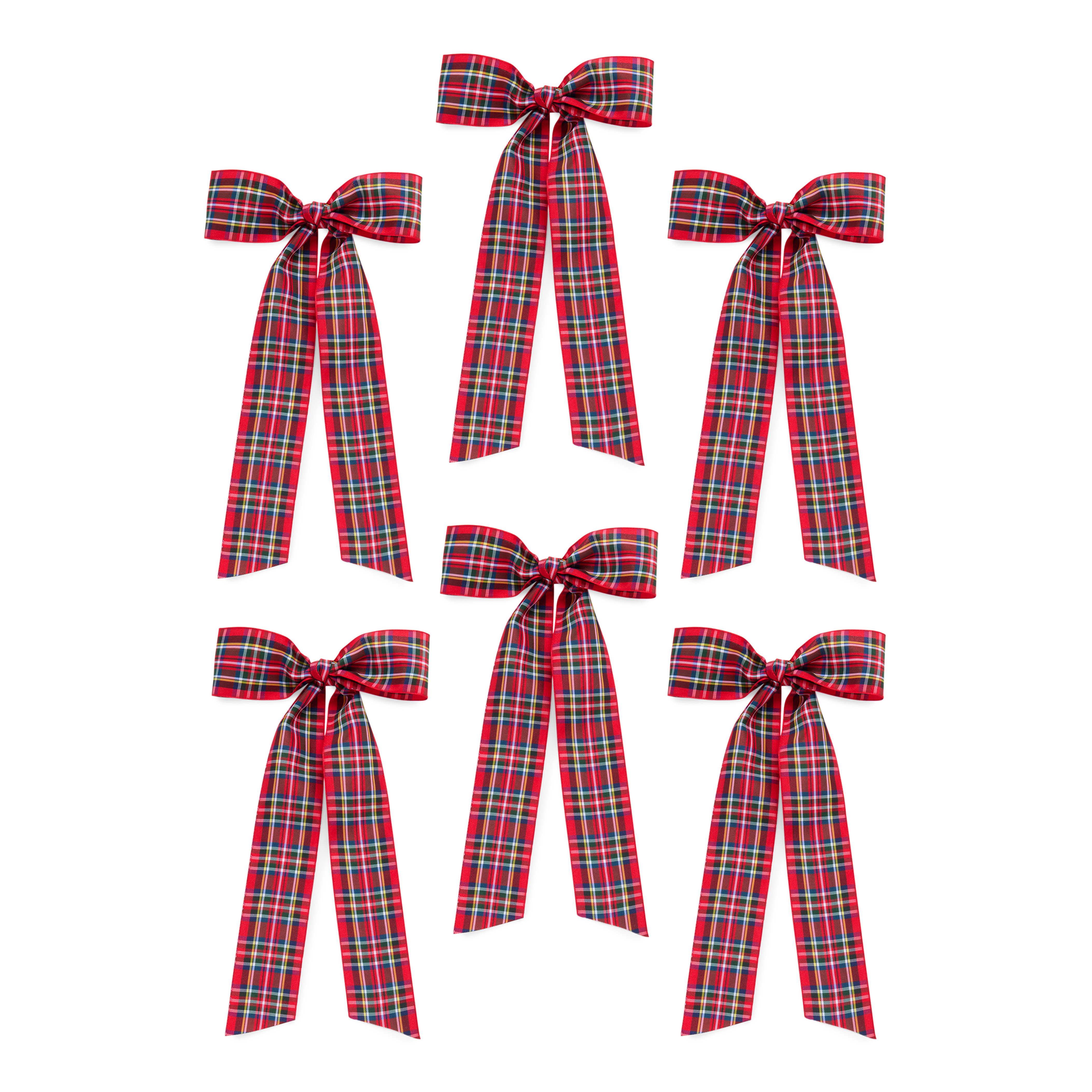 Picture of ASST/6 DECORATIVE PLAID BOWS,MULTI