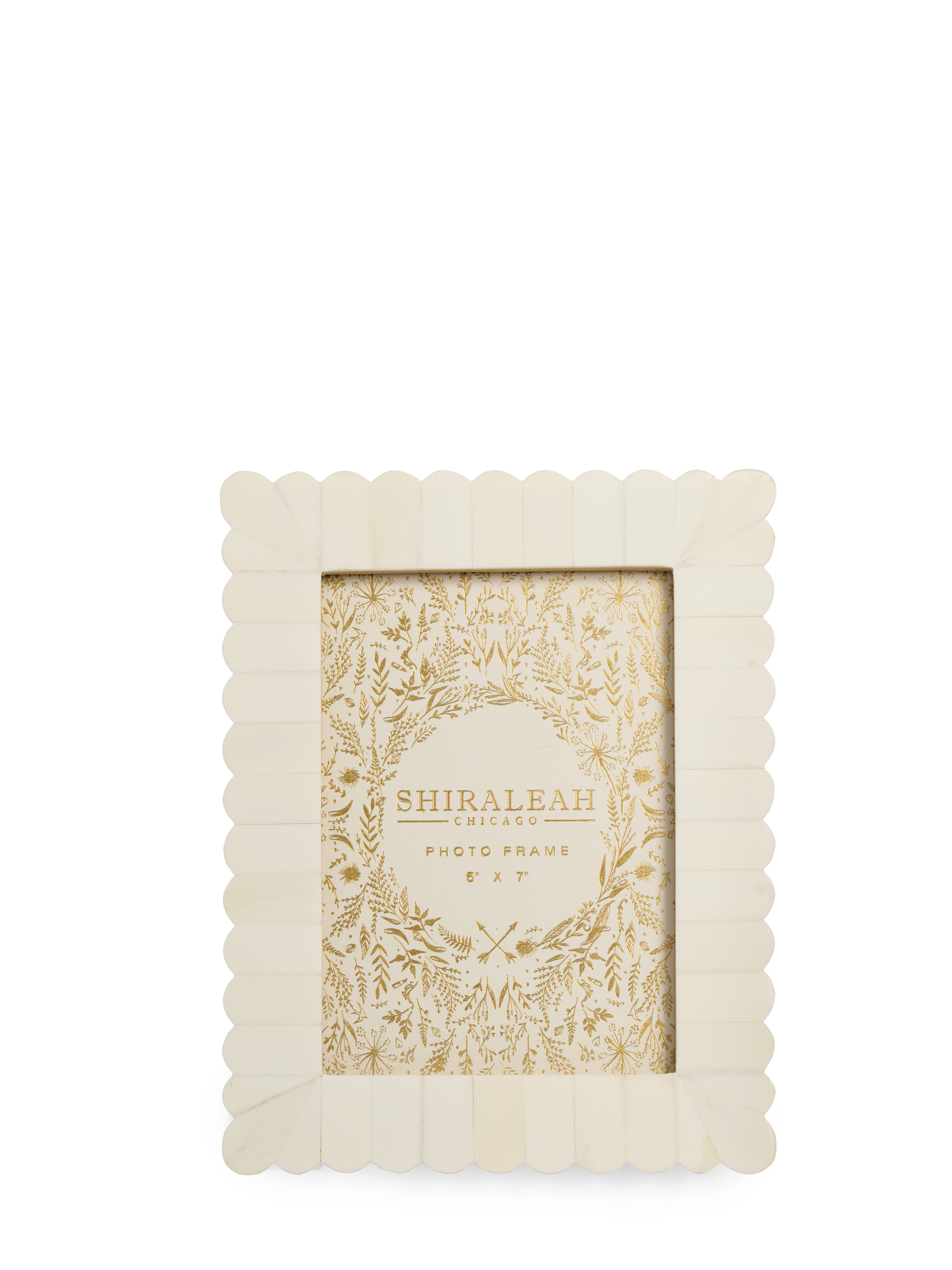 Picture of ROMA 5" x 7" SCALLOPED PICTURE FRAME, IVORY