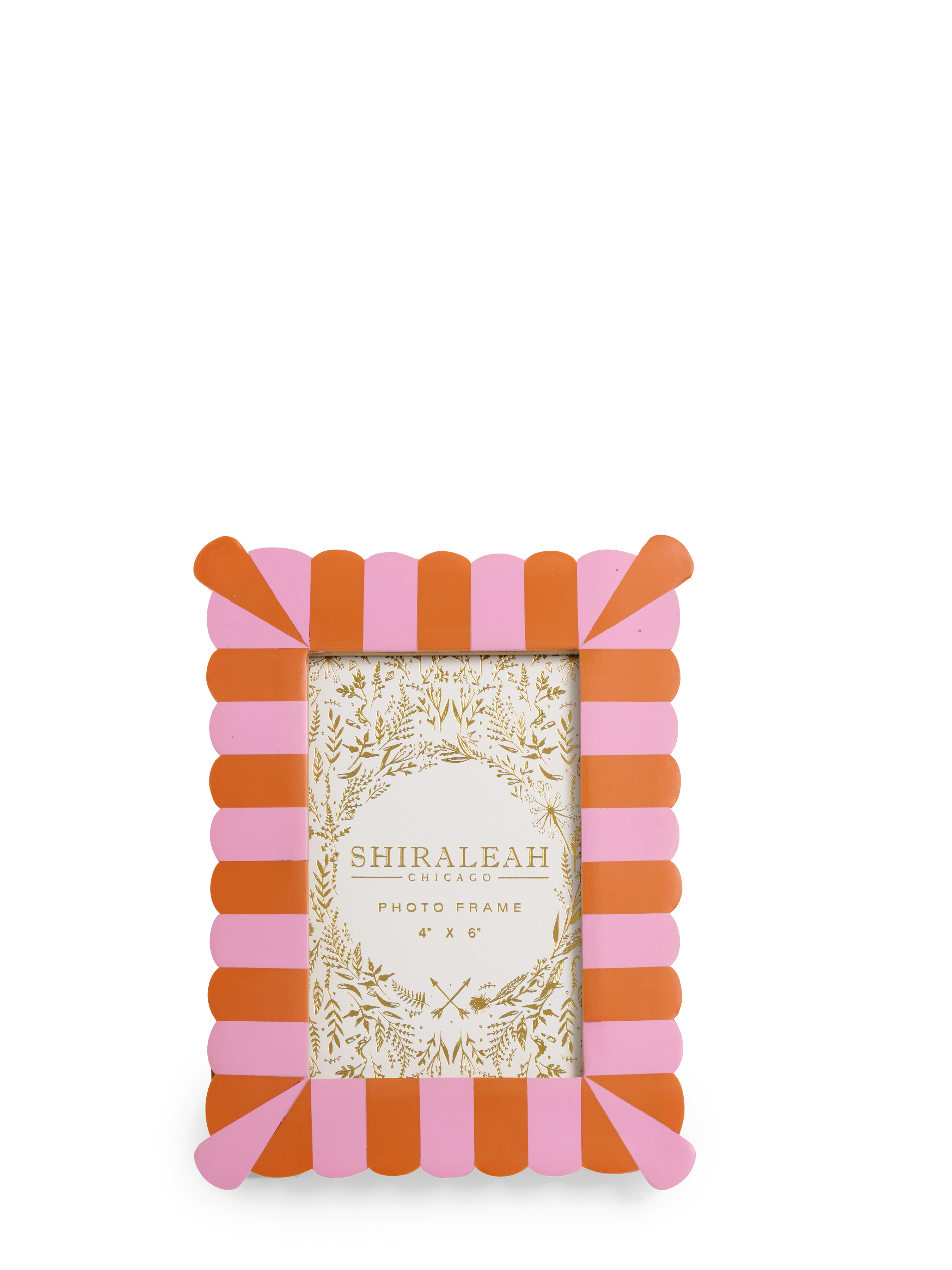 Picture of VIVA 4" x 6" SCALLOPED PICTURE FRAME, ORANGE