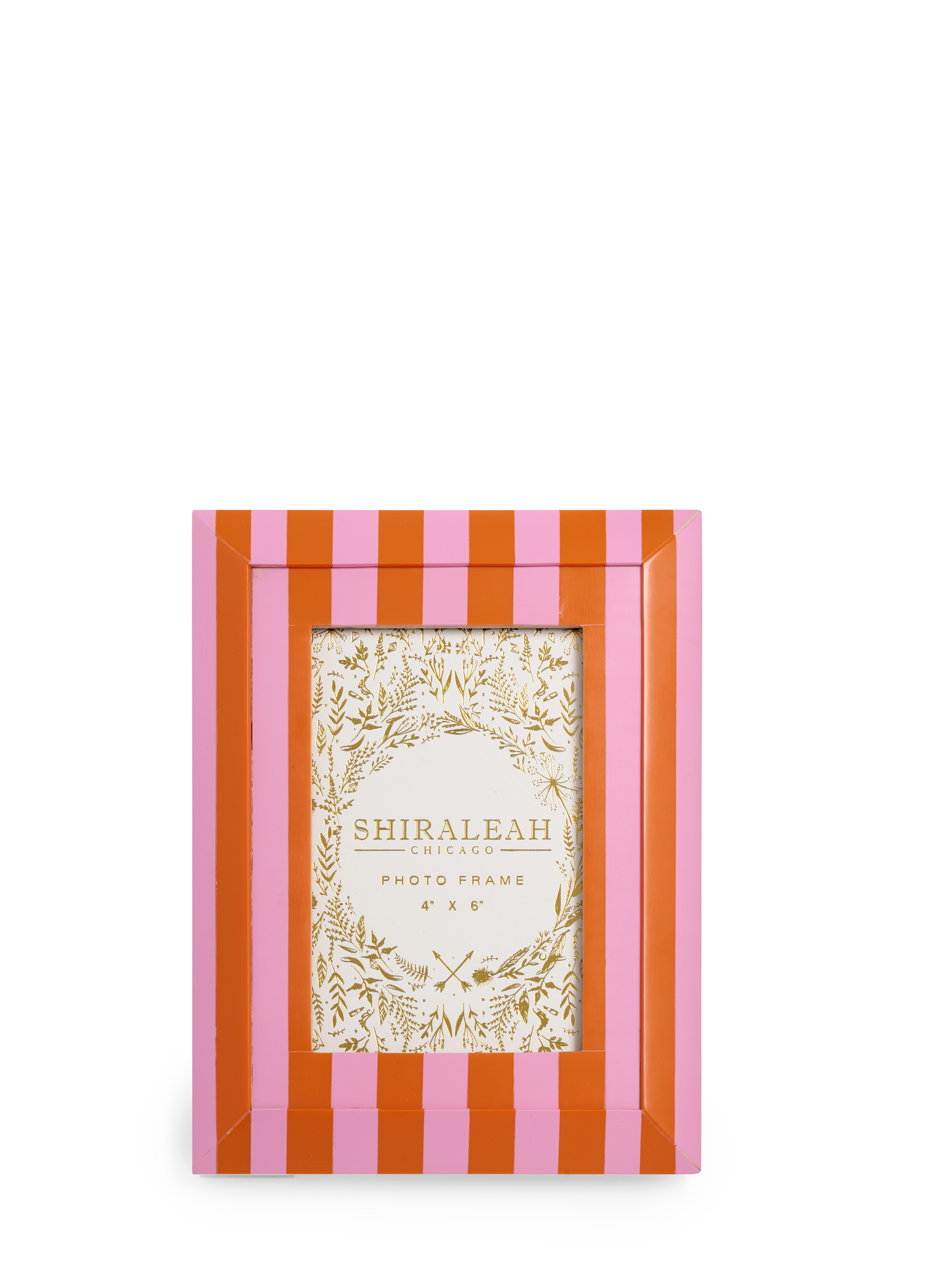 Picture of VIVA 4" x 6" STRIPED BEVEL PICTURE FRAME, ORANGE