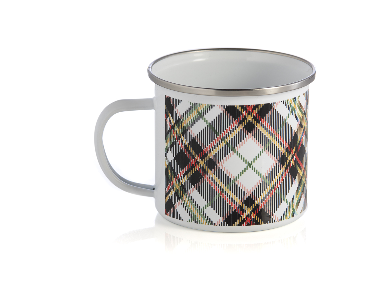 Picture of TARTAN ENAMEL MUG,MULTI