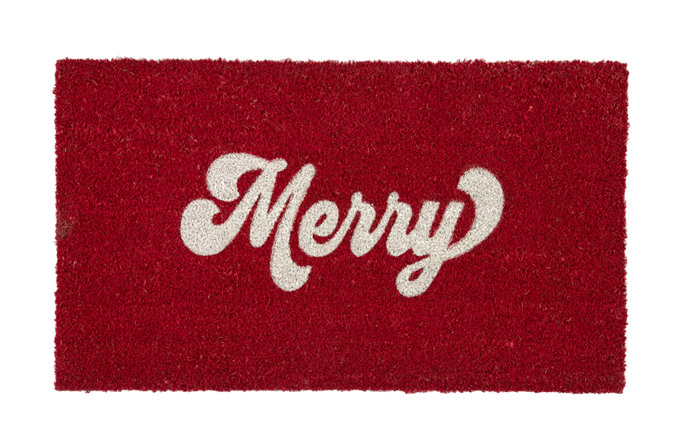 Picture of "MERRY" DOORMAT,RED