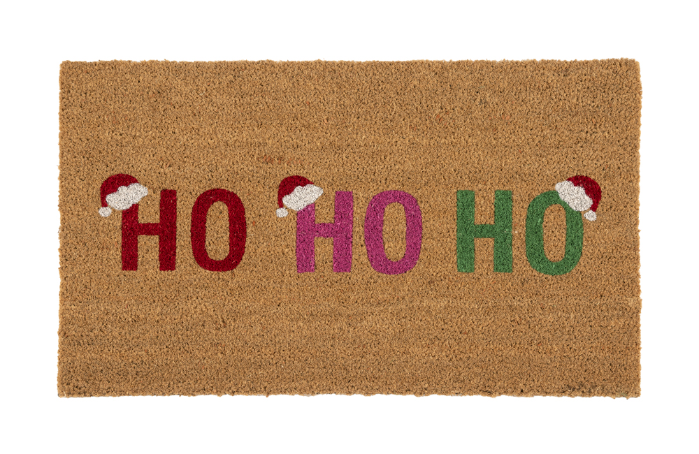 Picture of "HO HO HO" SANTA HAT DOORMAT,MULTI