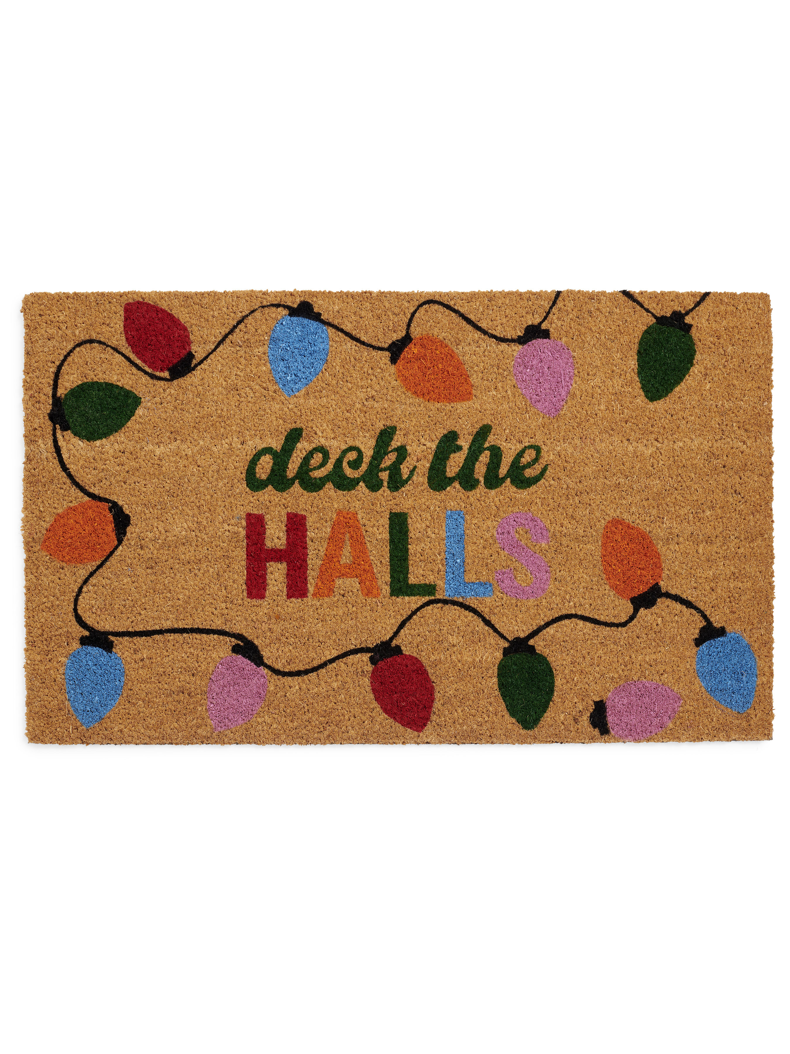 Picture of "DECK THE HALLS" DOORMAT,MULTI