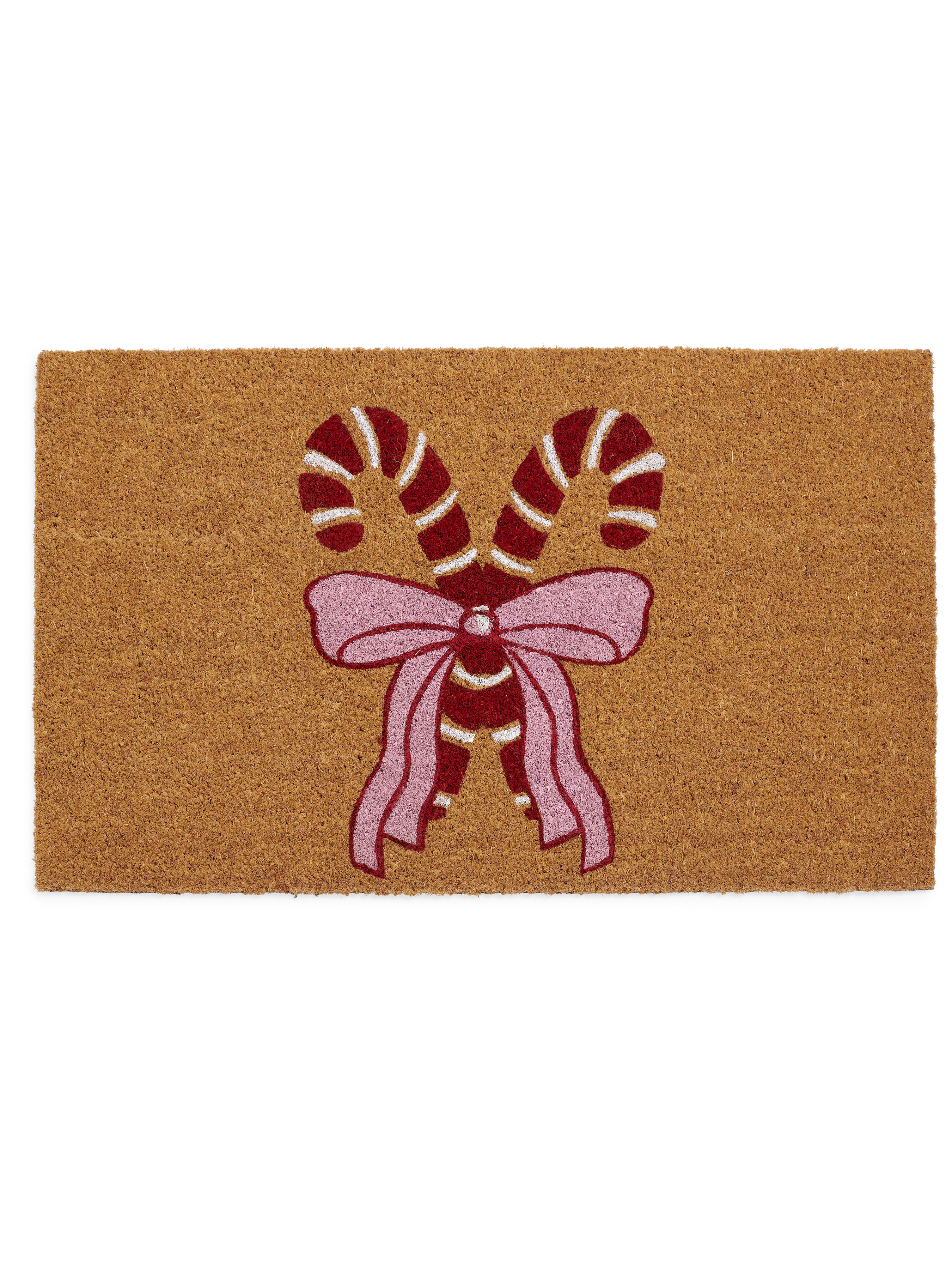Picture of CANDY CANE DOORMAT,NATURAL