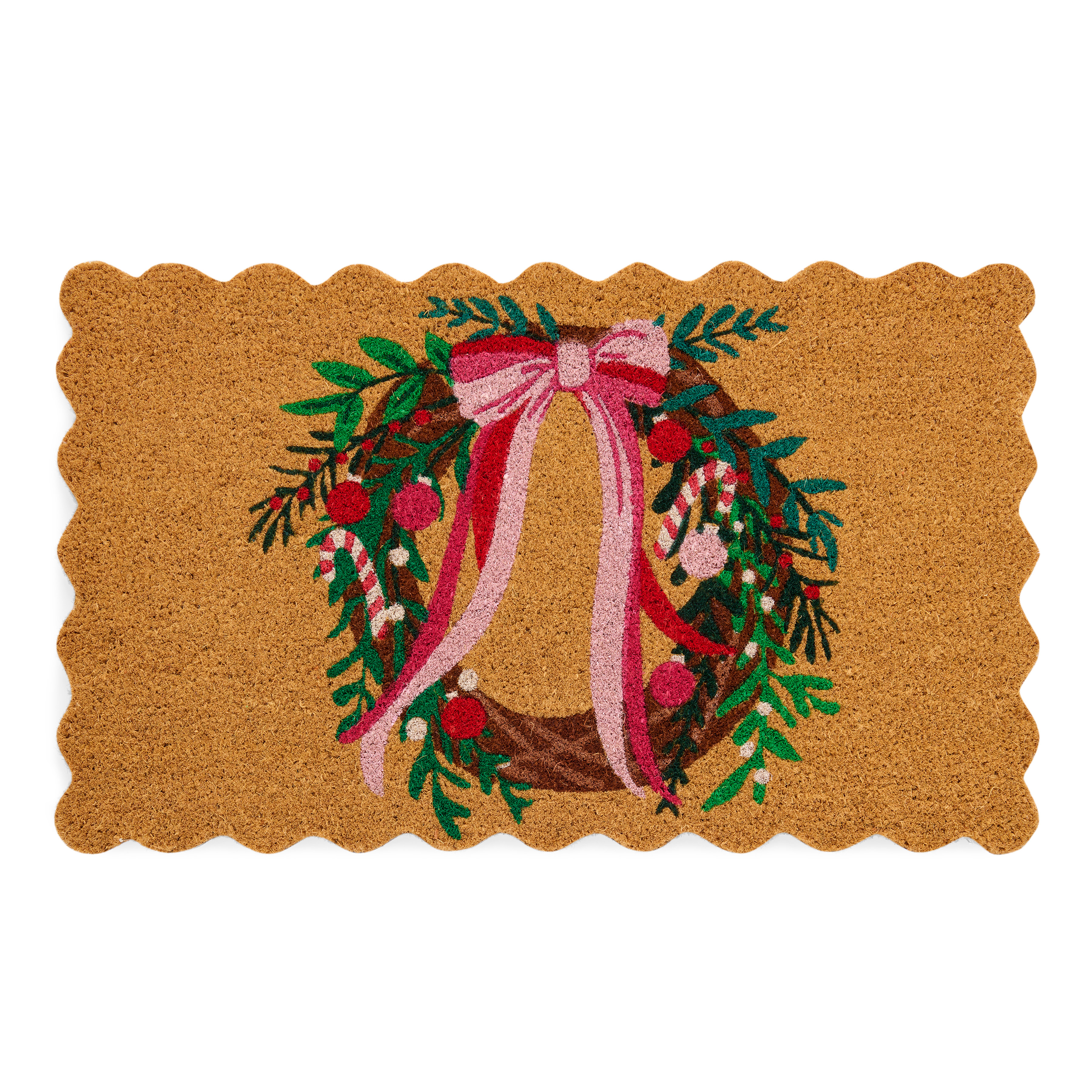 Picture of WREATH SCALLOPED DOORMAT,NATURAL