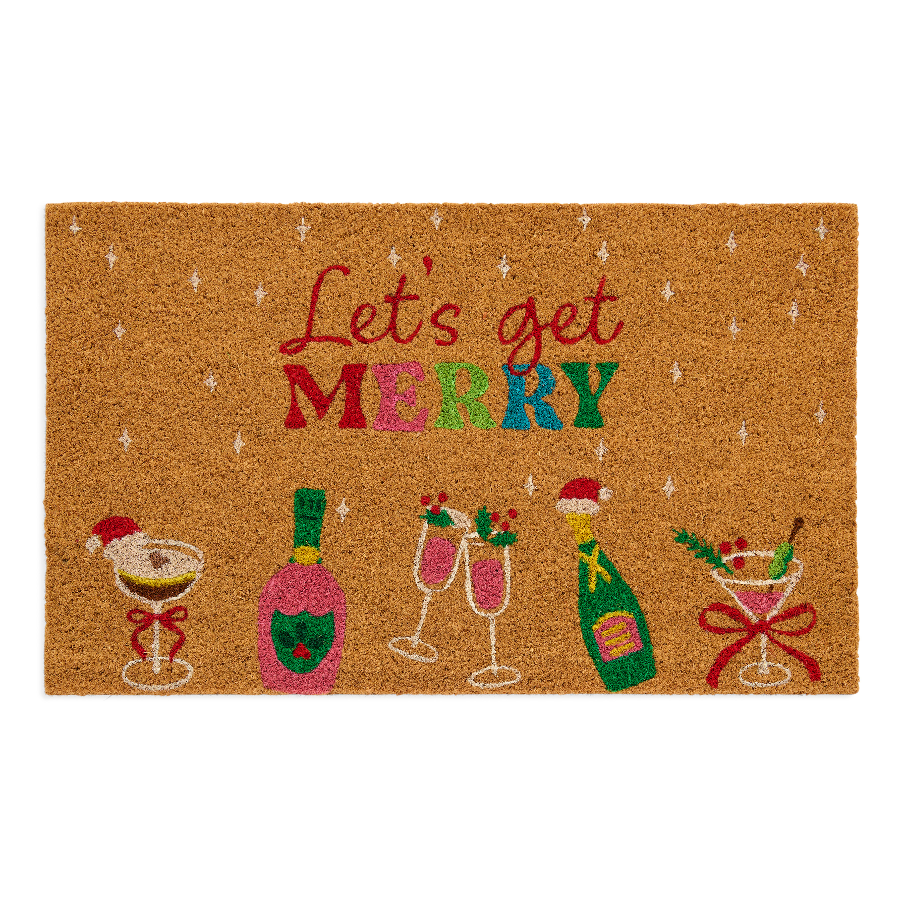 Picture of LET'S GET MERRY DOORMAT,NATURAL