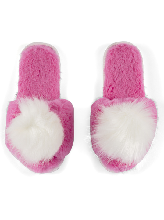 Picture of ASST SET/2 SIZES AMOR SLIPPERS, MAGENTA