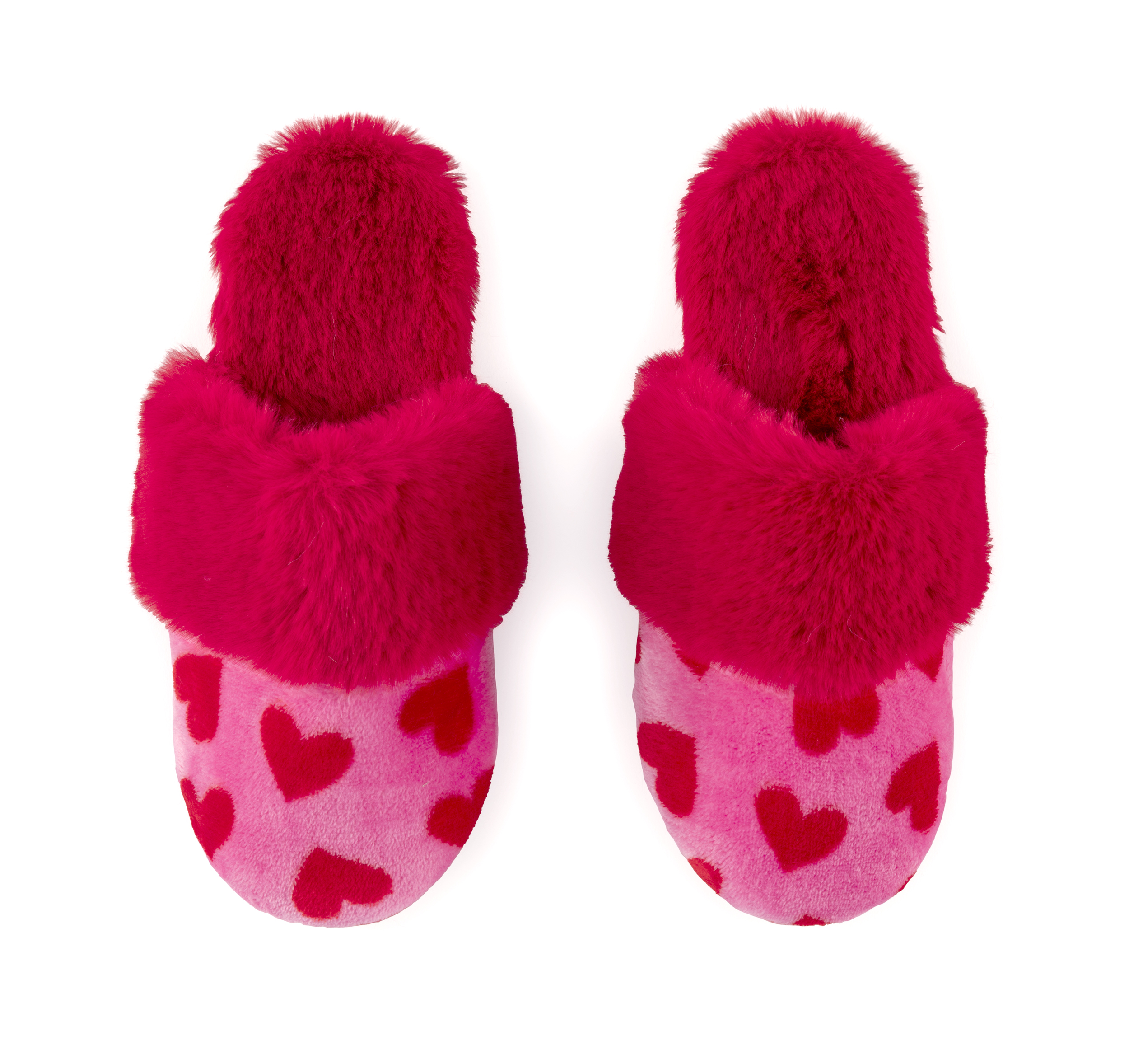 Picture of ASST SET/2 SIZES FELICITY HEARTS SLIPPERS, RED