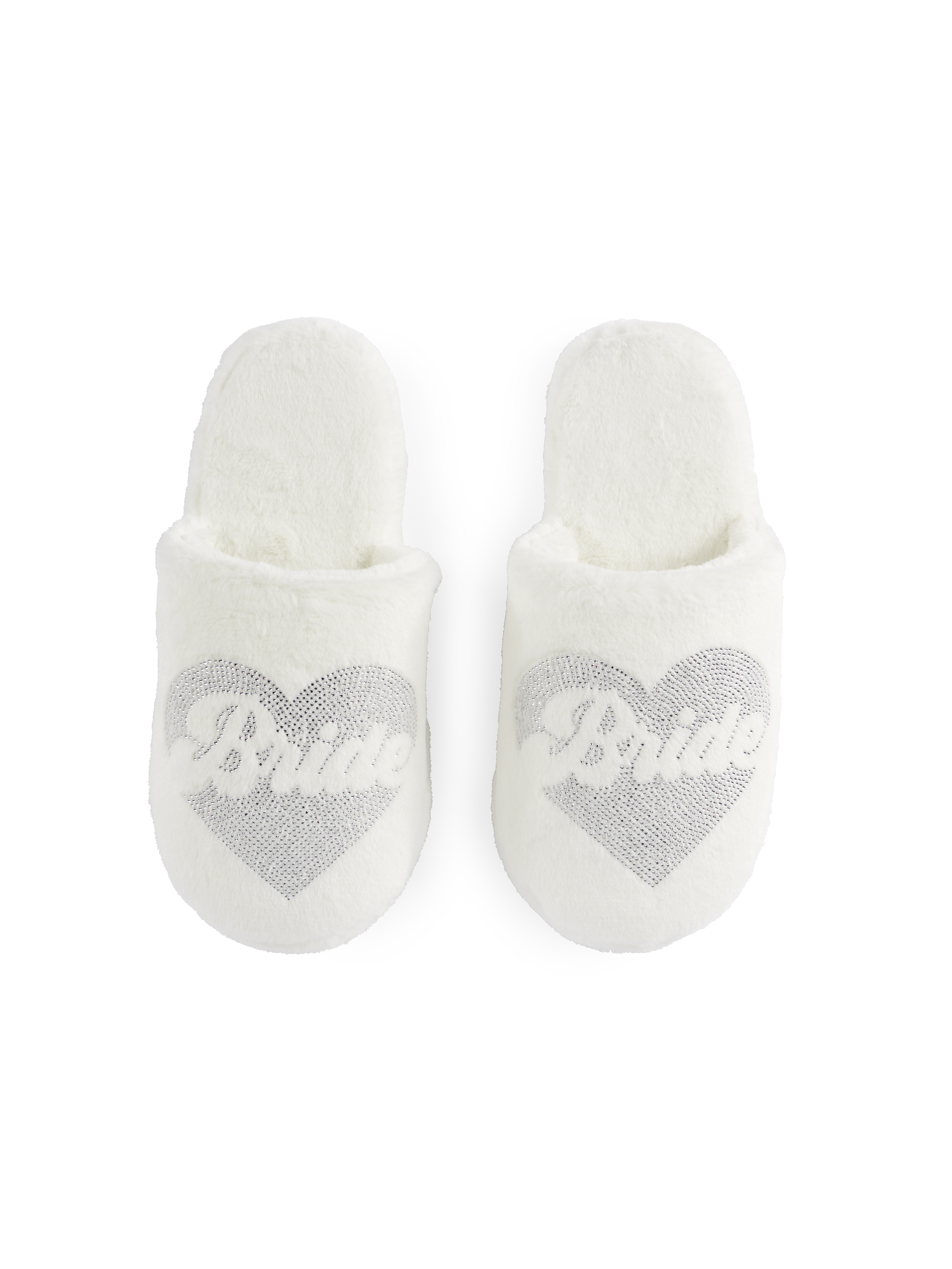 Picture of "BRIDE" HEART SLIPPERS S/M, IVORY