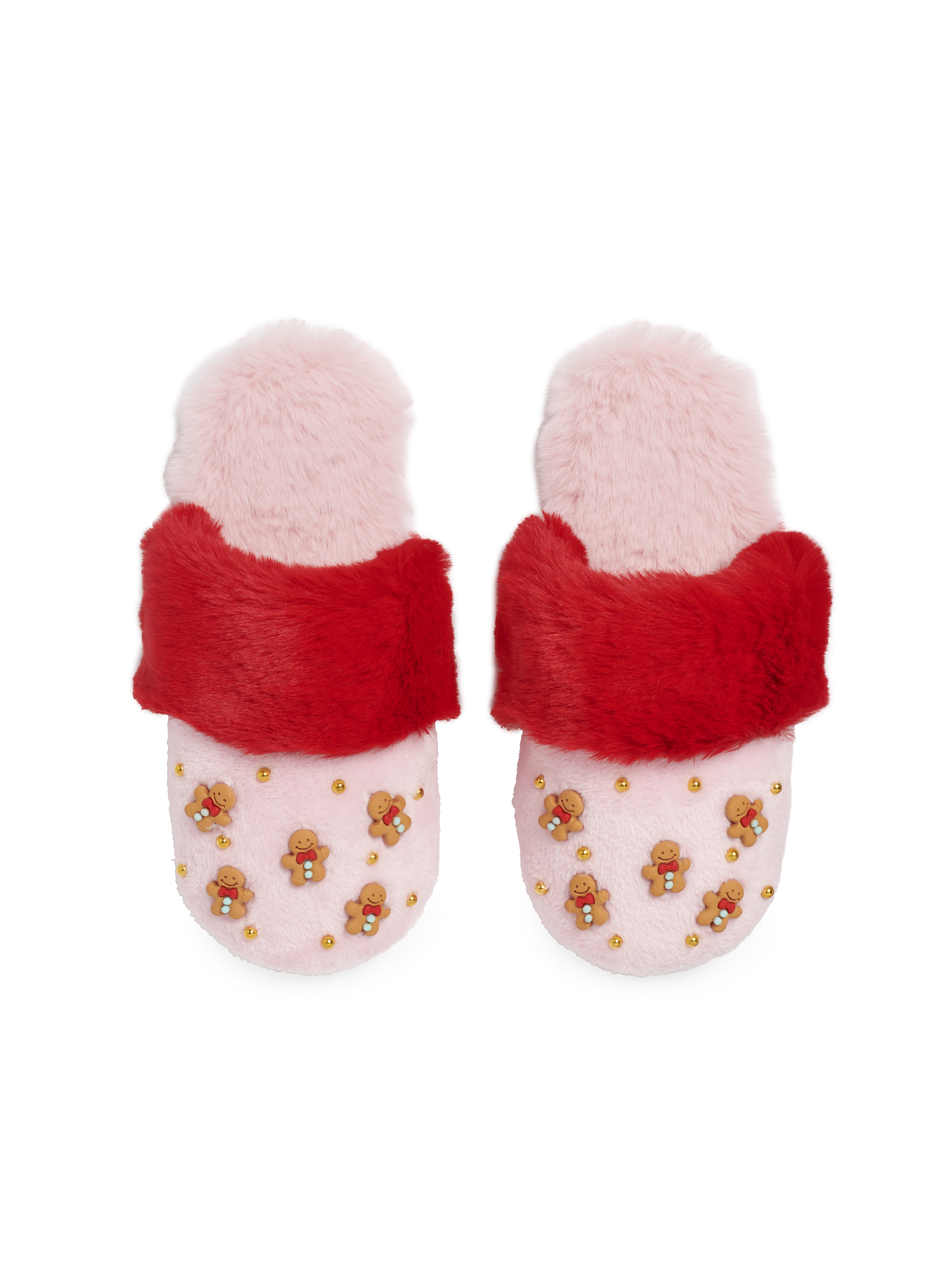 Picture of ASST/2 SIZES GINGERBREAD MAN SLIPPERS,BLUSH