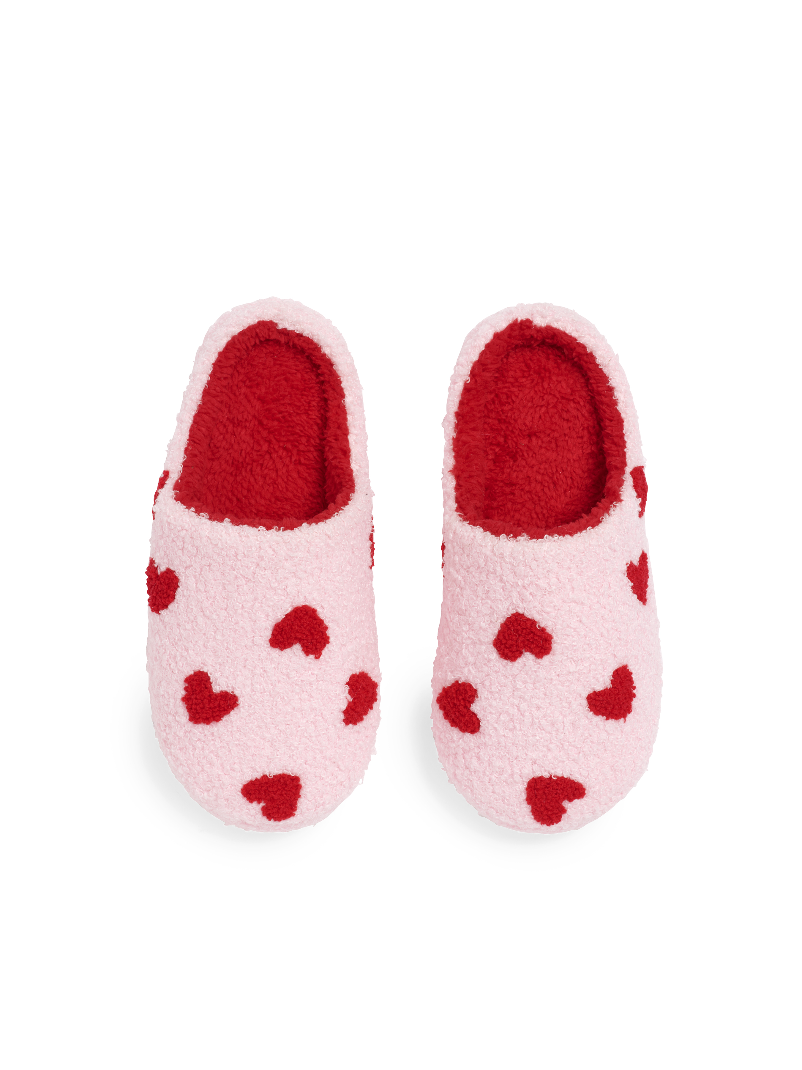 Picture of ASSORTED SET OF 2 SIZES HEARTS SLIPPERS, BLUSH