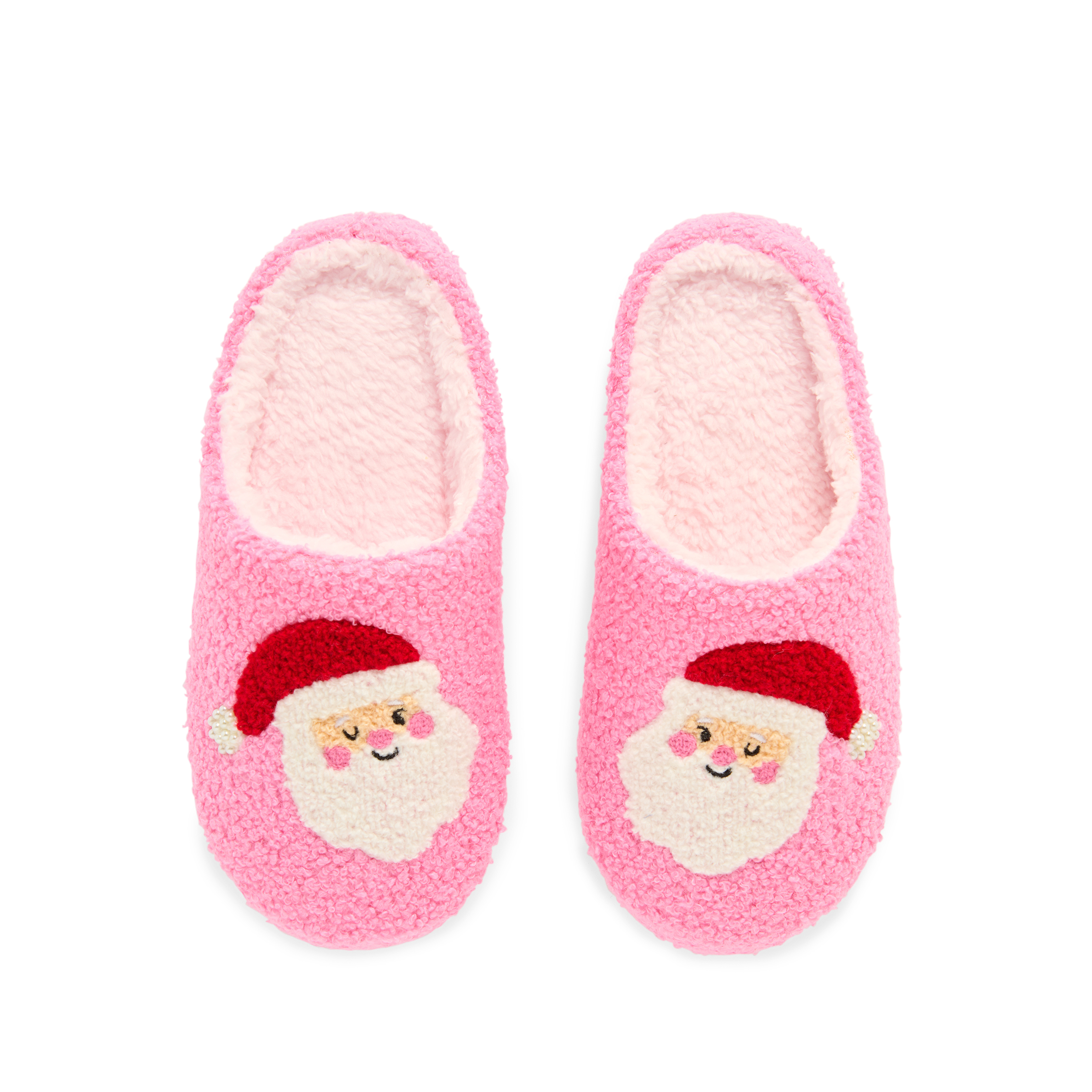 Picture of ASST/2 SIZES JOLLY SANTA SLIPPERS,PINK