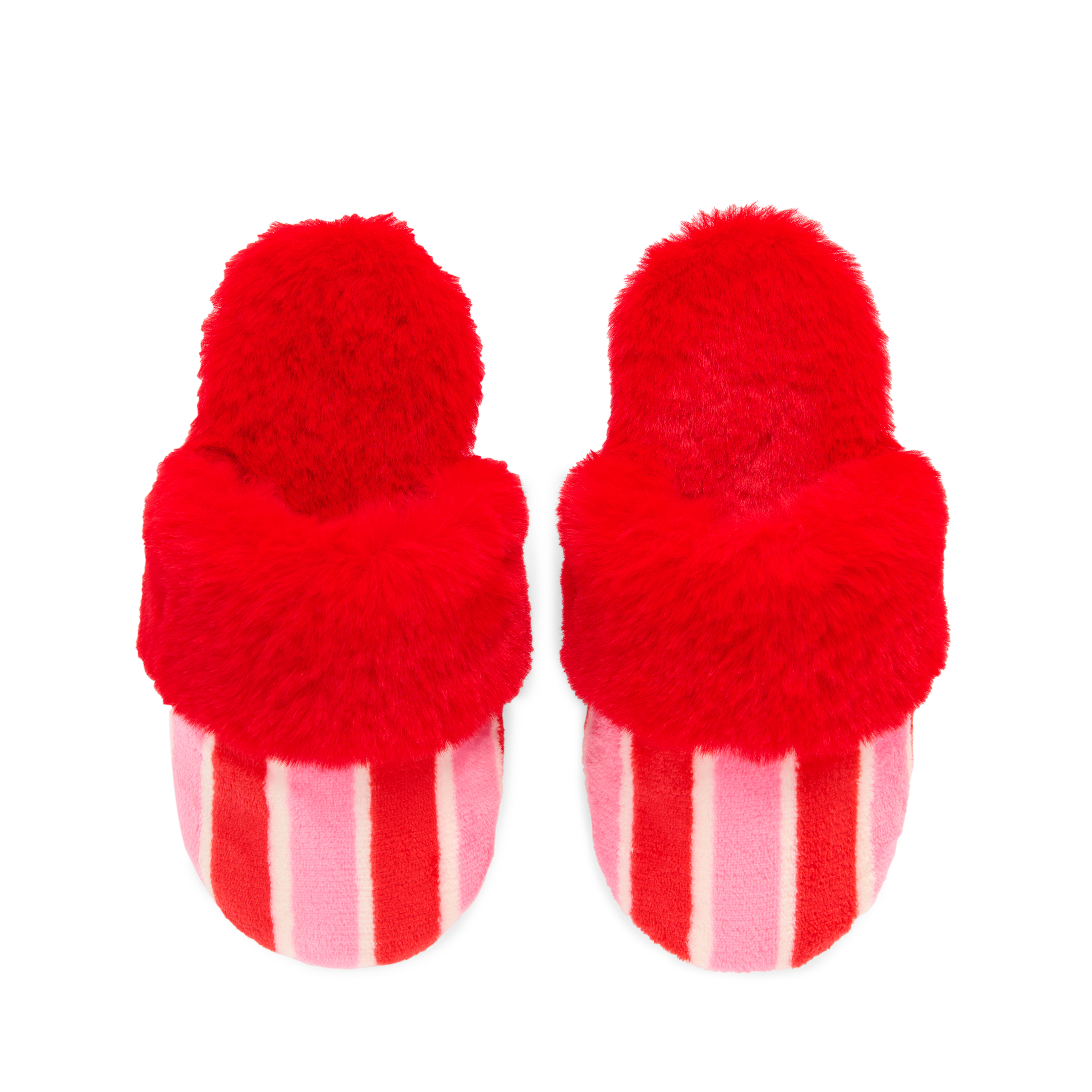 Picture of ASST/2 SIZES HOLLY STRIPE SLIPPERS,RED