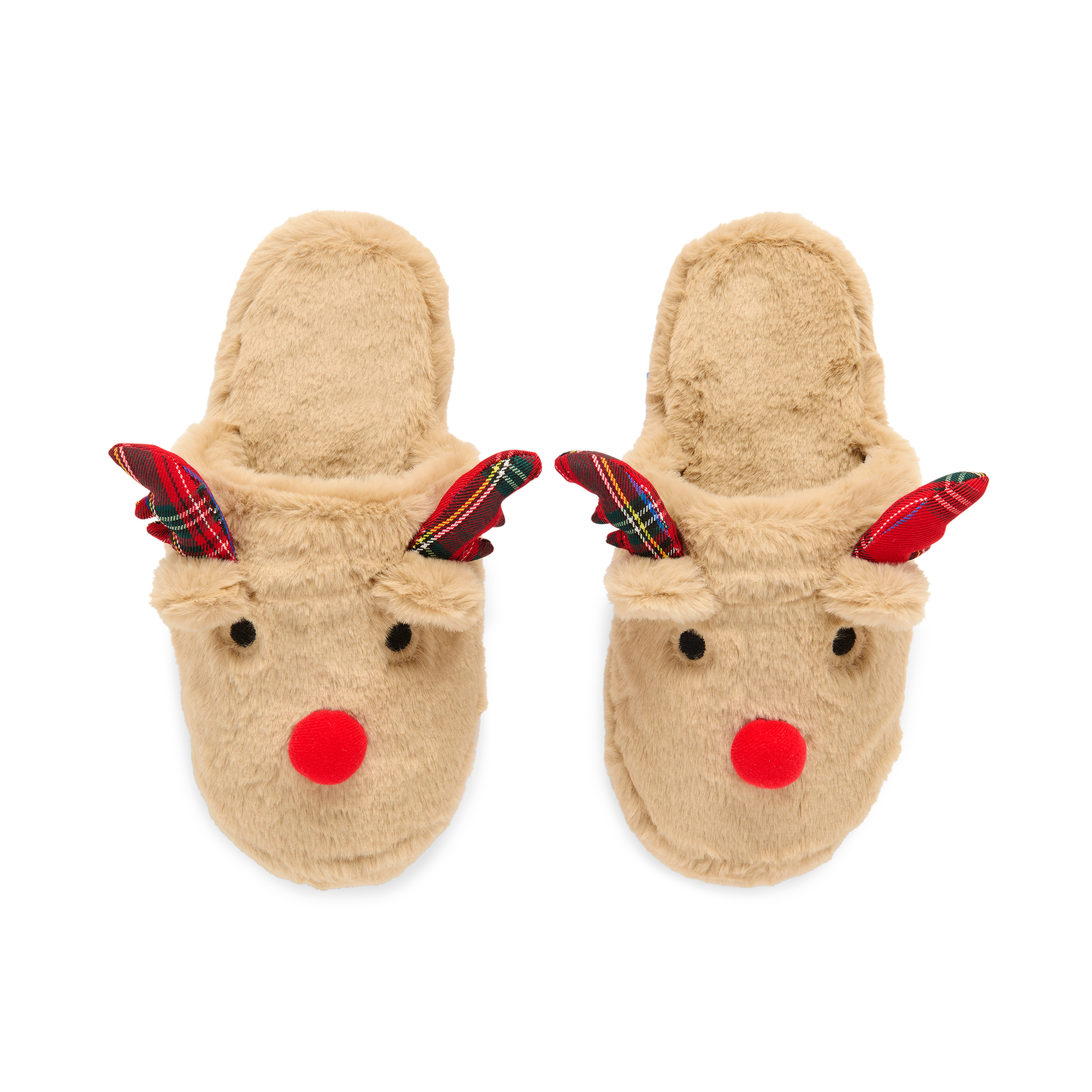 Picture of ASST/2 SIZES REINDEER SLIPPERS,BROWN