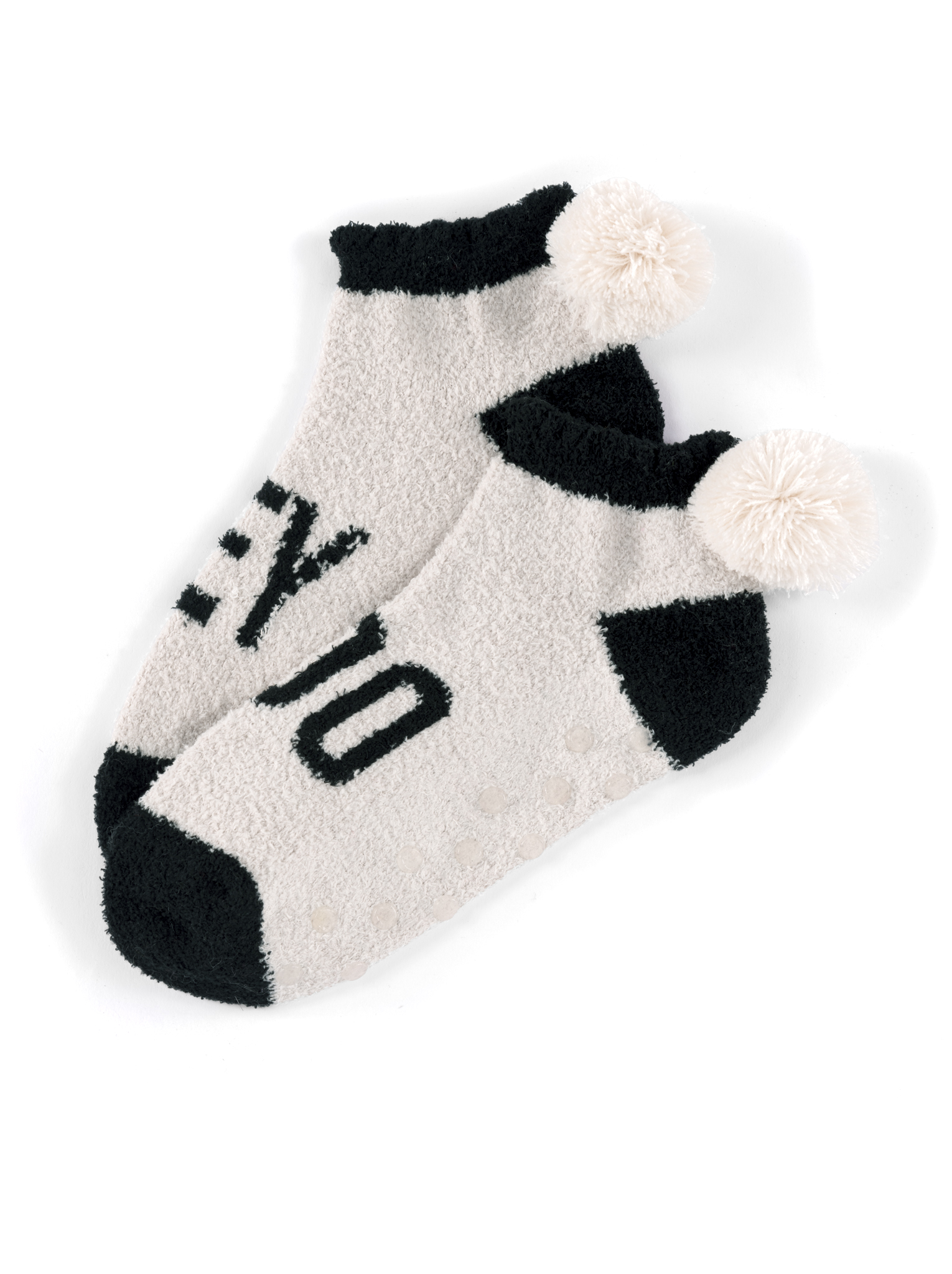 Picture of "HEY BOO" HOME SOCKS, TAUPE