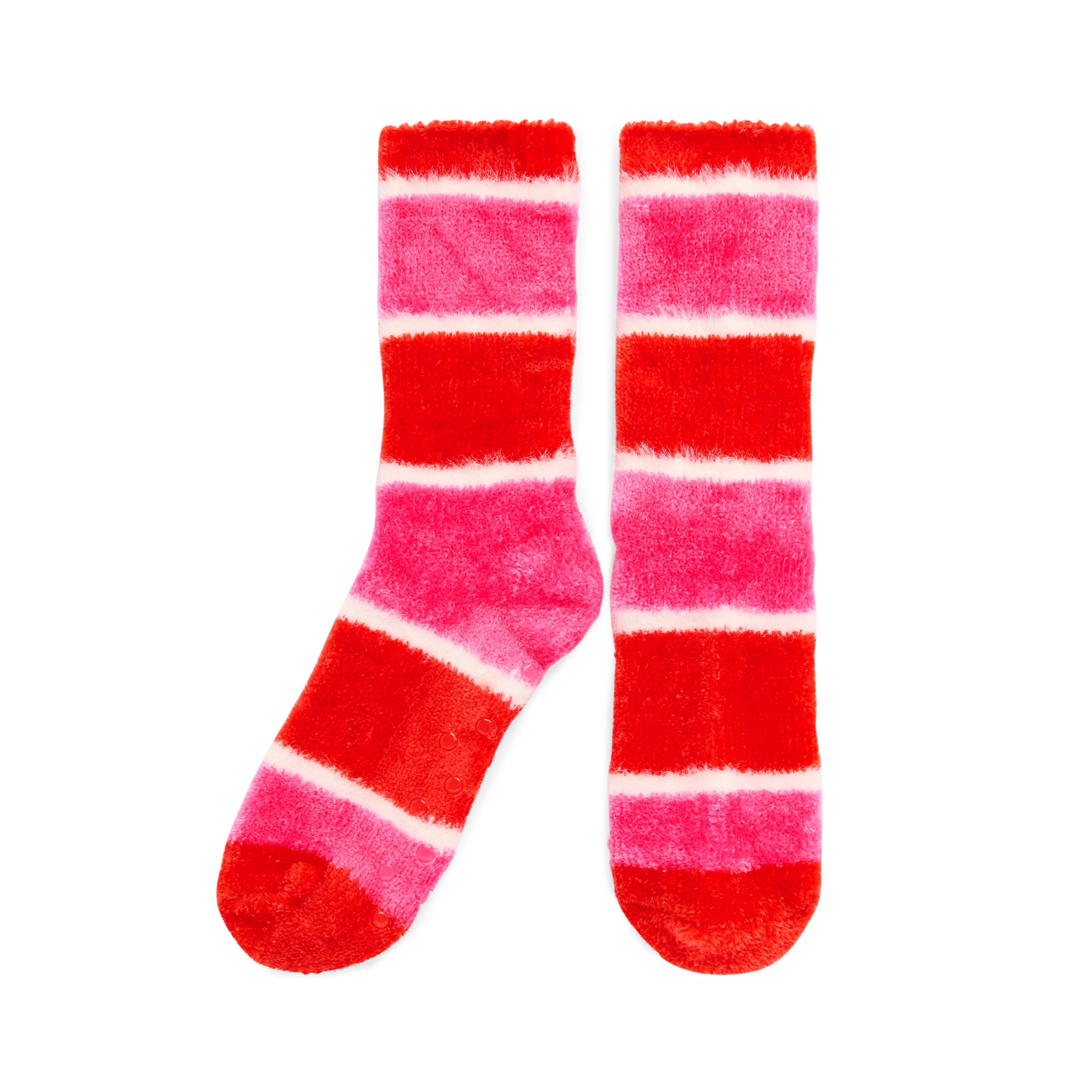 Picture of FUZZY STRIPE SOCKS,PINK