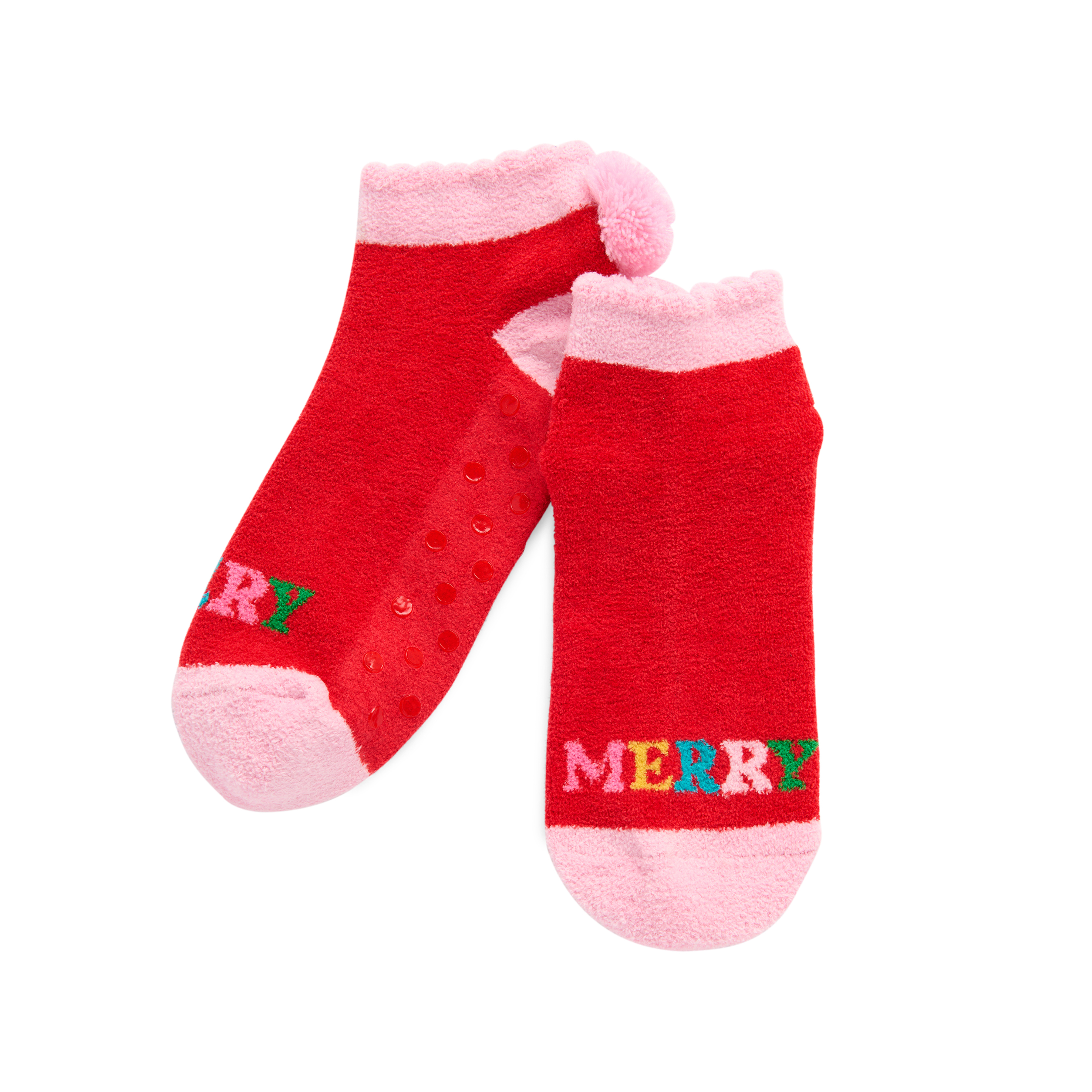 Picture of VERY MERRY HOME SOCKS,RED