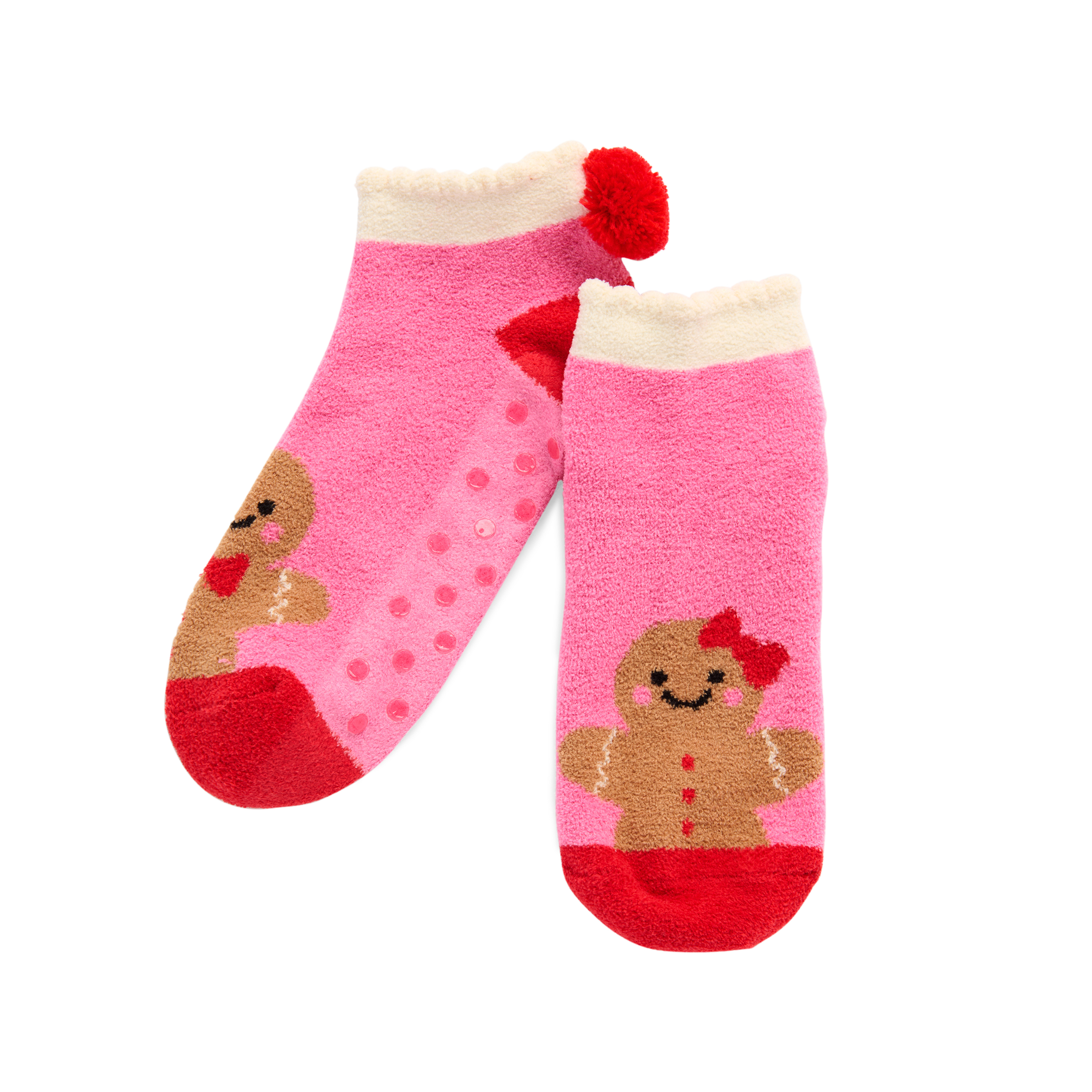 Picture of GINGERBREAD HOME SOCKS,PINK