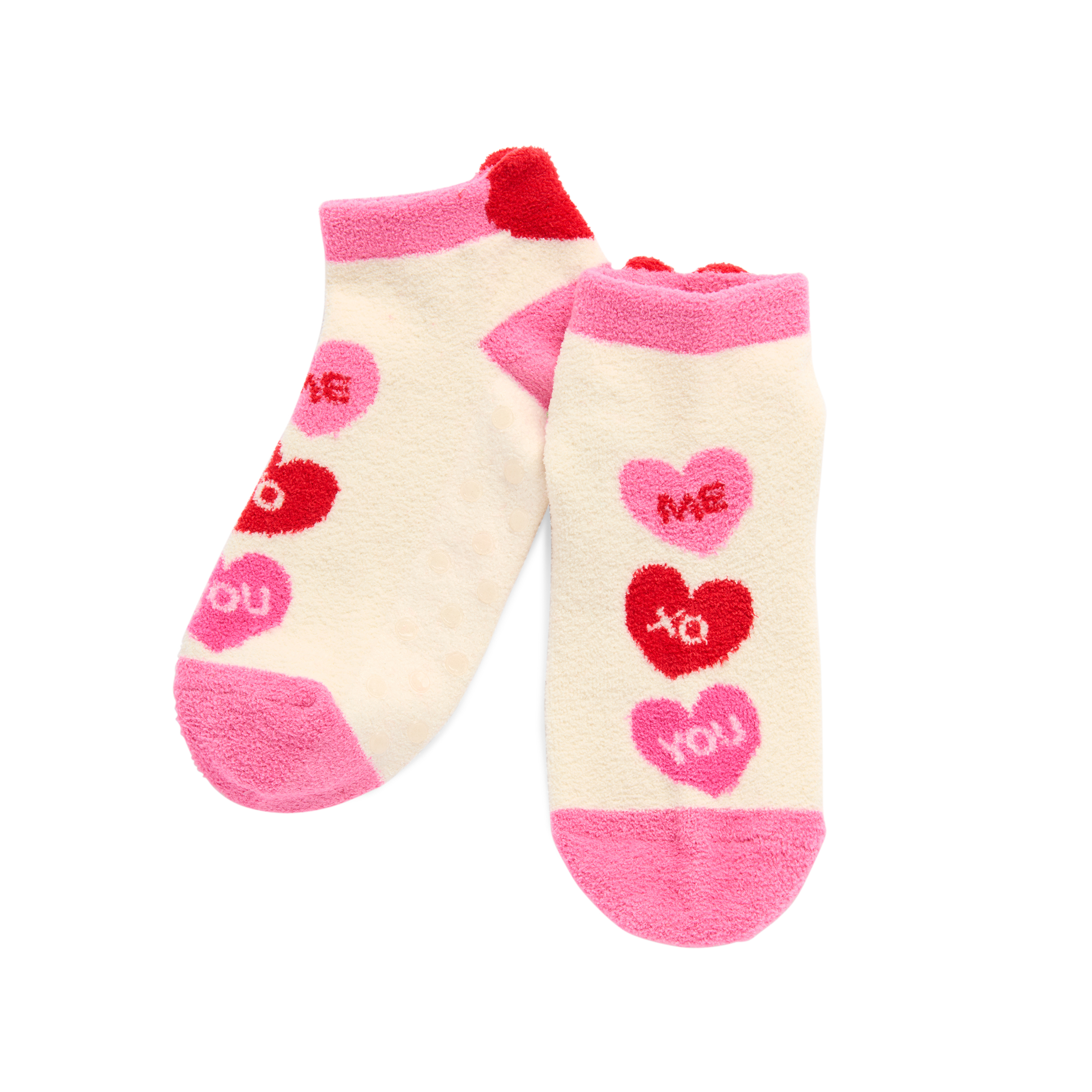 Picture of CANDY HEARTS HOME SOCKS,IVORY