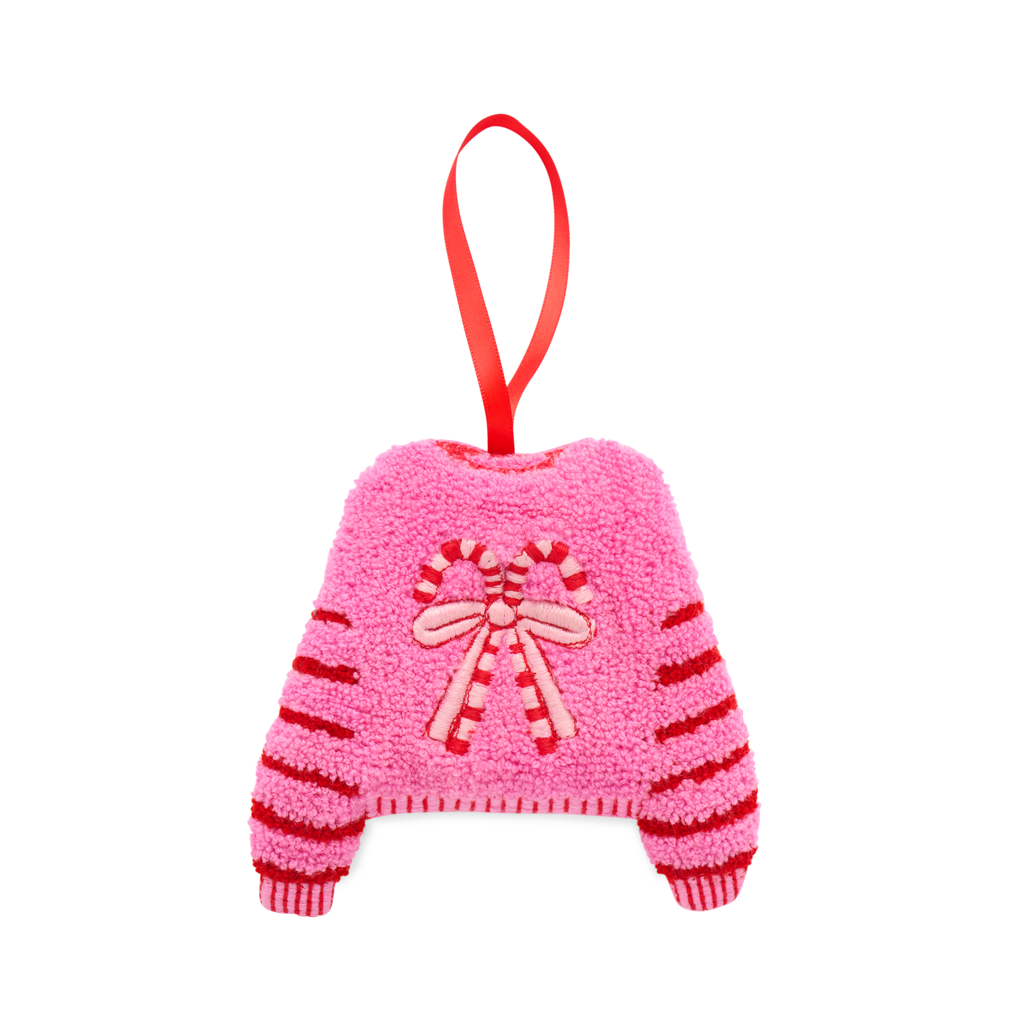 Picture of CANDY CANE SWEATER ORNAMENT,PINK