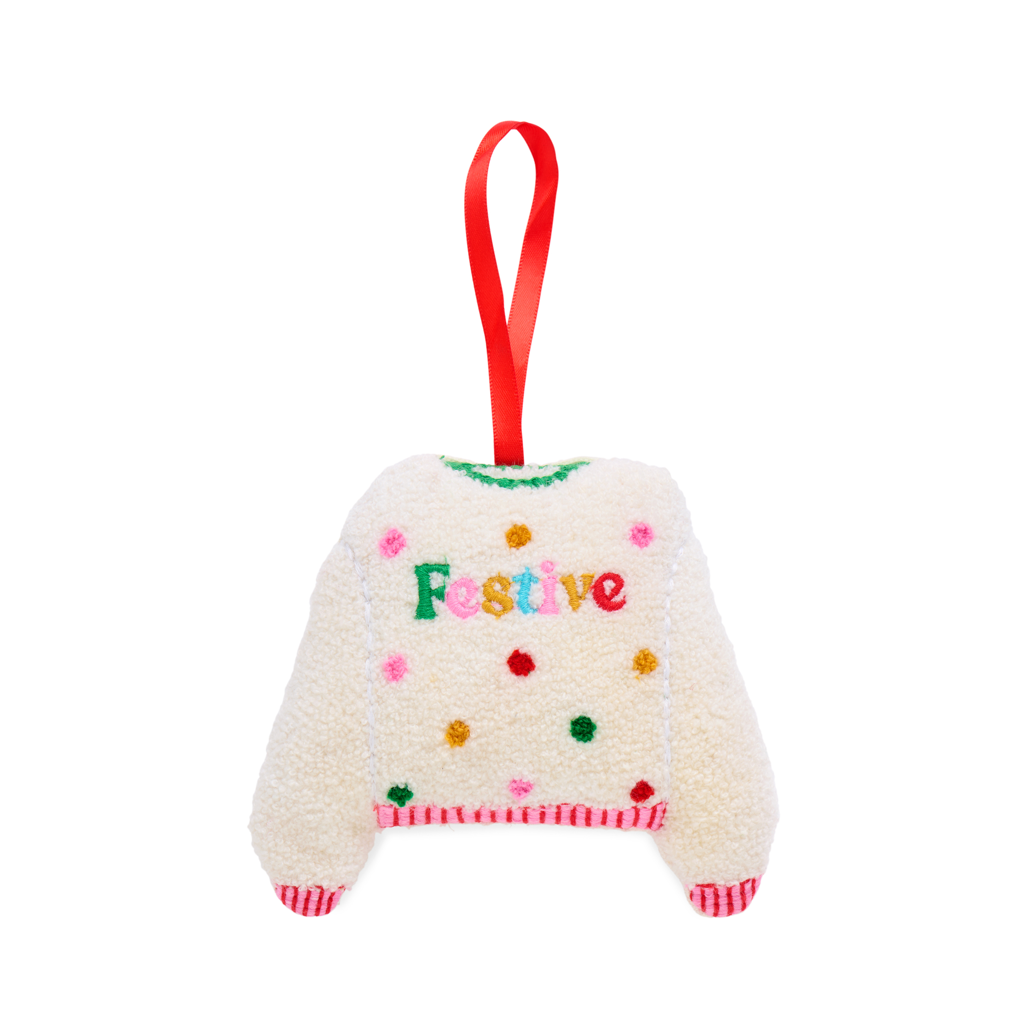 Picture of FESTIVE SWEATER ORNAMENT ,IVORY