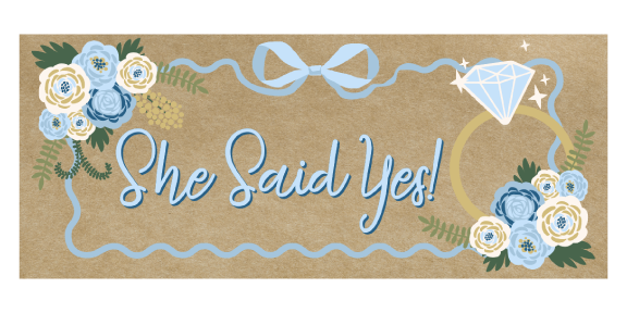 Picture of She Said Yes Banner By Number 