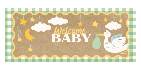 Picture of Welcome Baby Banner By Number