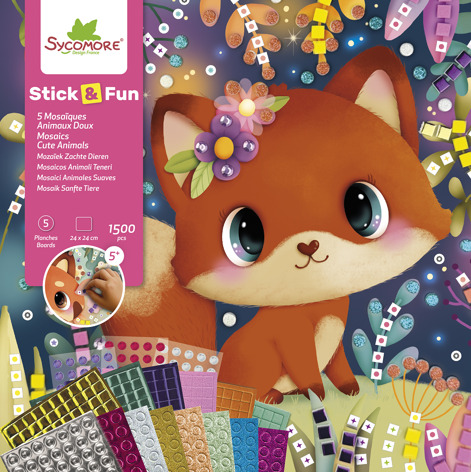 Picture of Stick'N Fun - L - Mosaics - Soft Animals - 5y+