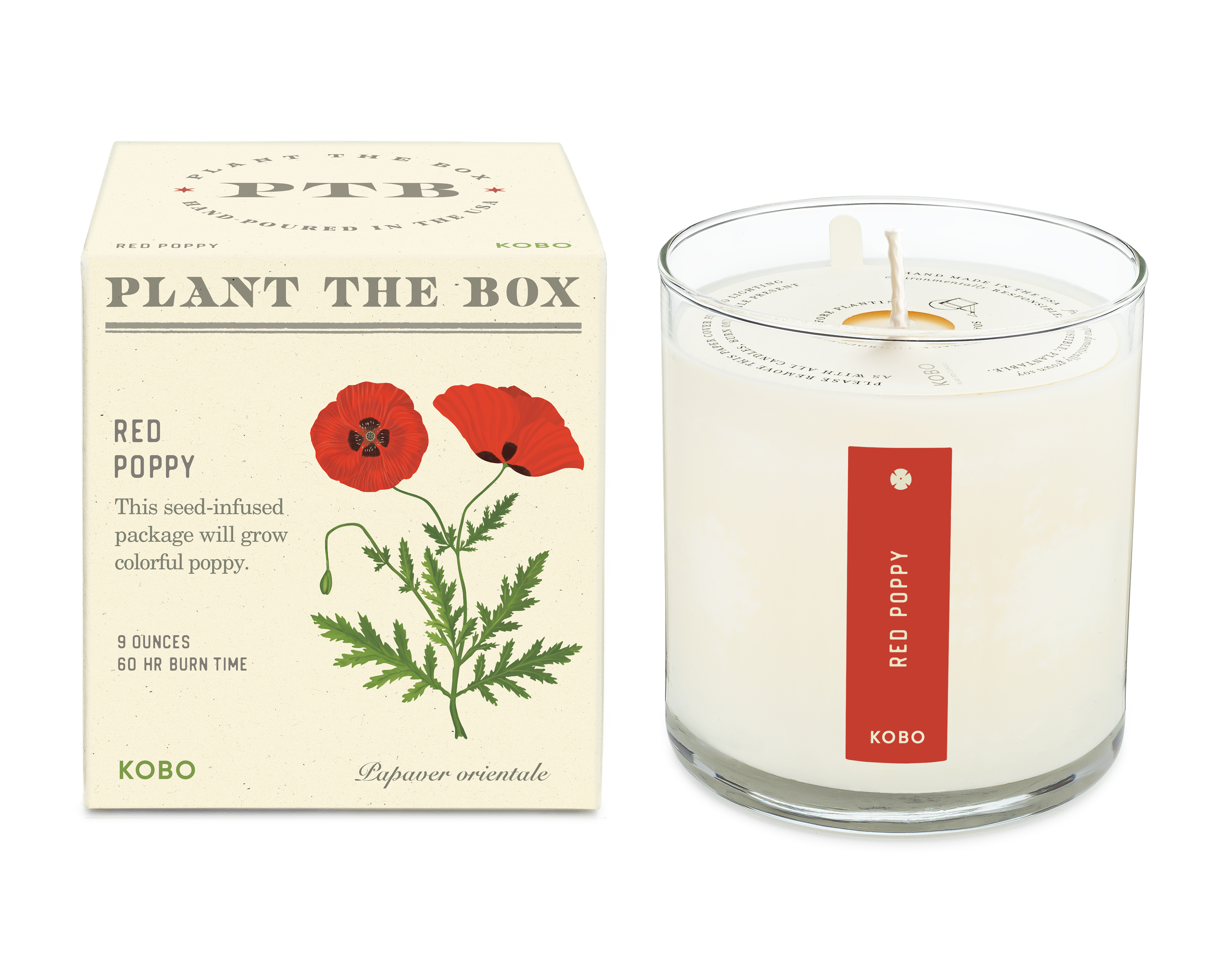 Picture of Red Poppy - Plant the Box Candle - 9oz.