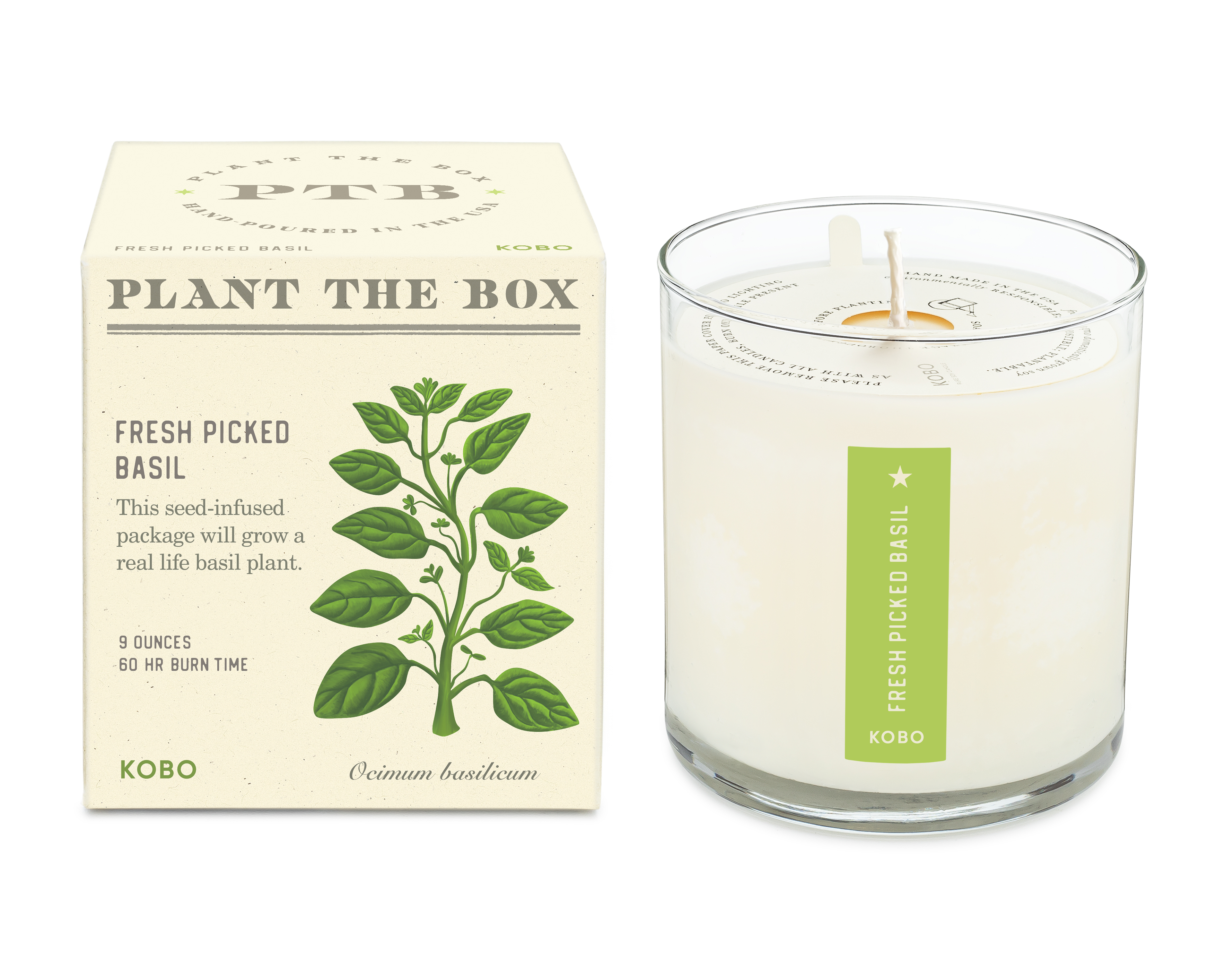 Picture of Fresh Picked Basil - Plant the Box Candle -9oz.