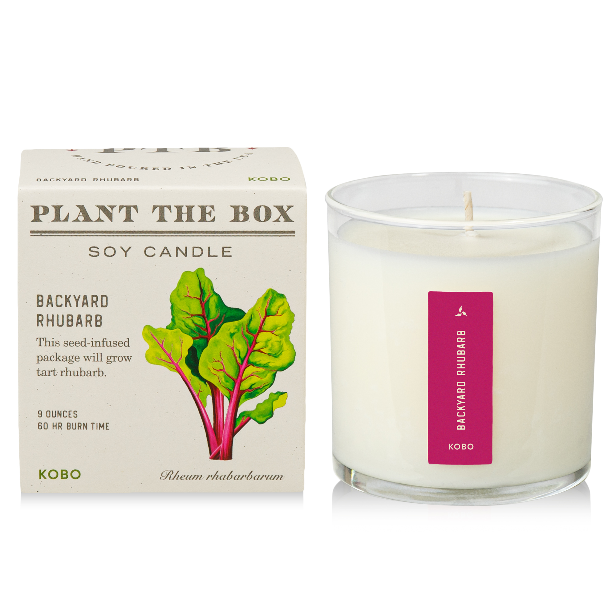 Picture of Backyard Rhubarb - Plant the Box Candle - 9oz.