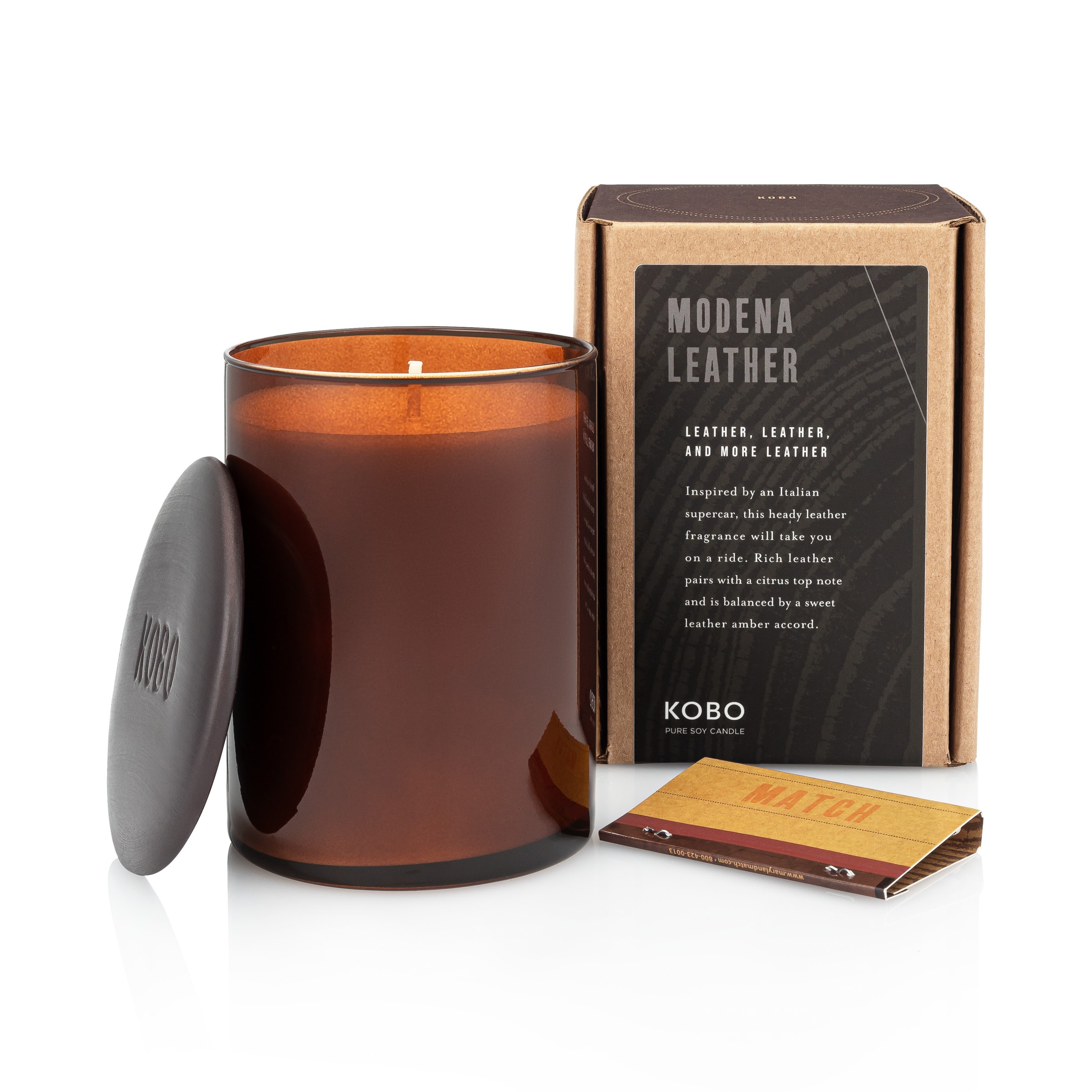 Picture of Modena Leather Candle - 15oz. - TESTER