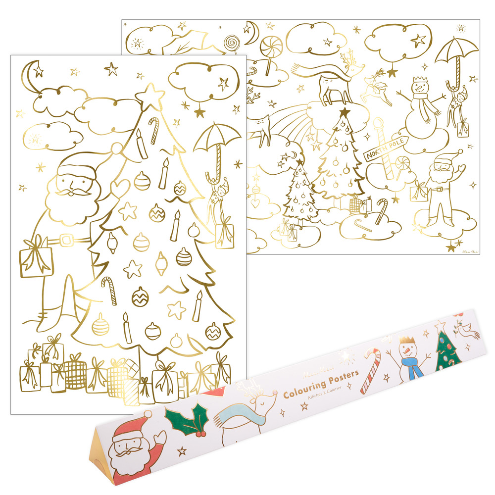 Picture of Christmas Coloring Posters (x 2)