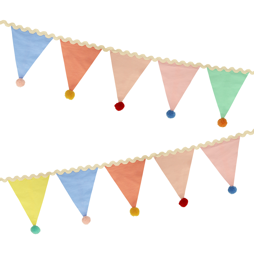 Picture of Pastel Pompom Flag Garland