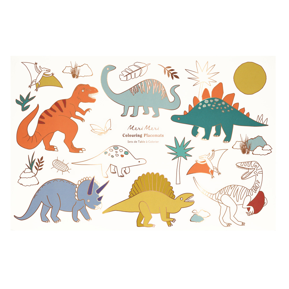 Picture of Dinosaurs Coloring Placemats (x 8)