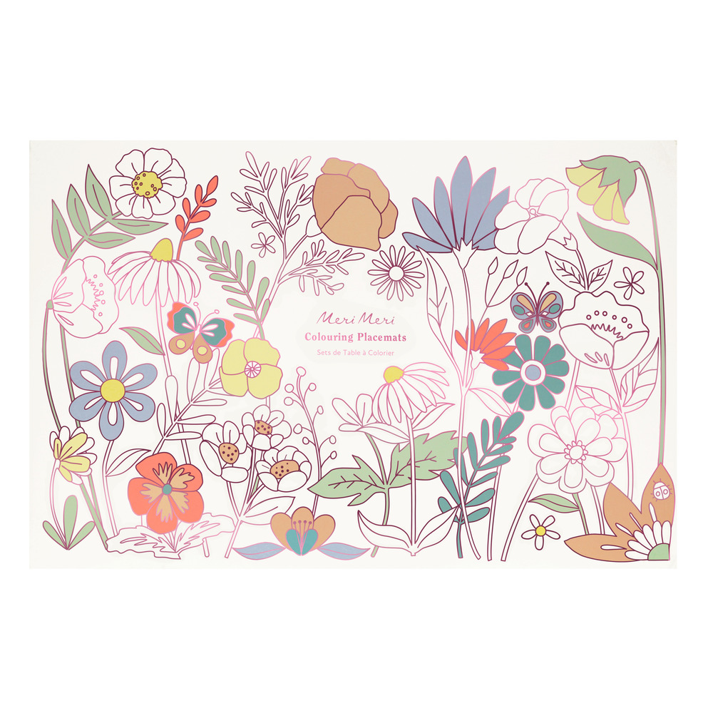 Picture of Butterflies & Flowers Coloring Placemats (x 8)