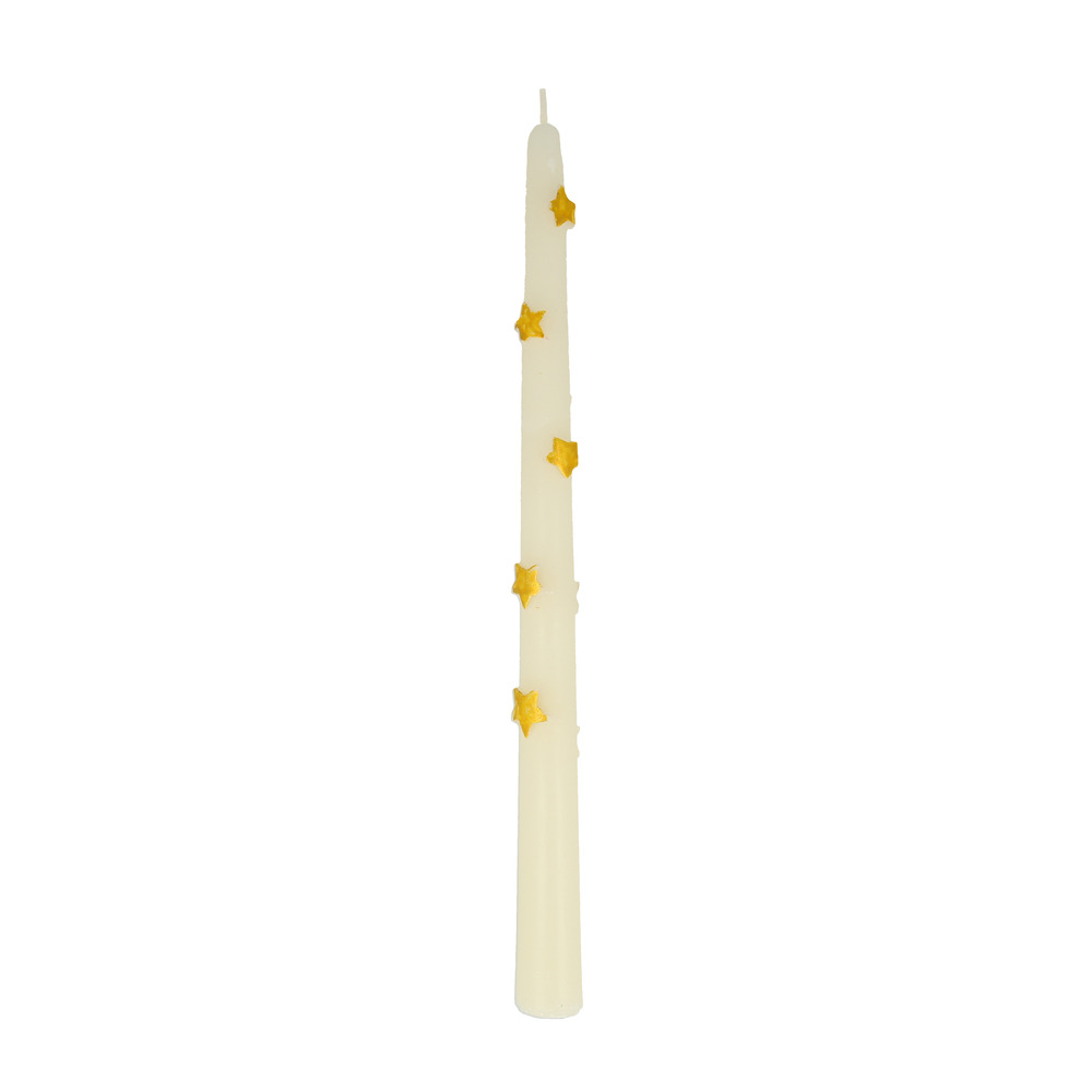 Picture of Gold Star Taper Candles (x 2)