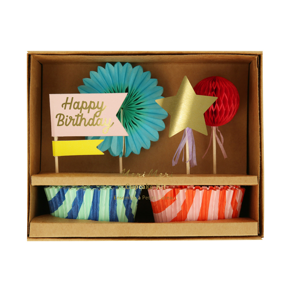Picture of Stripe Party Cupcake Kit (x 24 toppers)