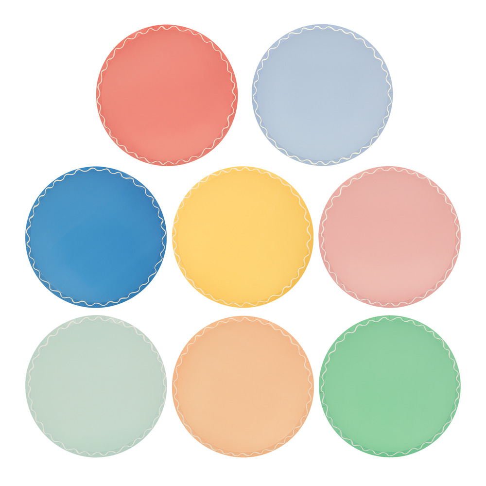 Picture of Mixed Wavy Line Side Plates (x 8)
