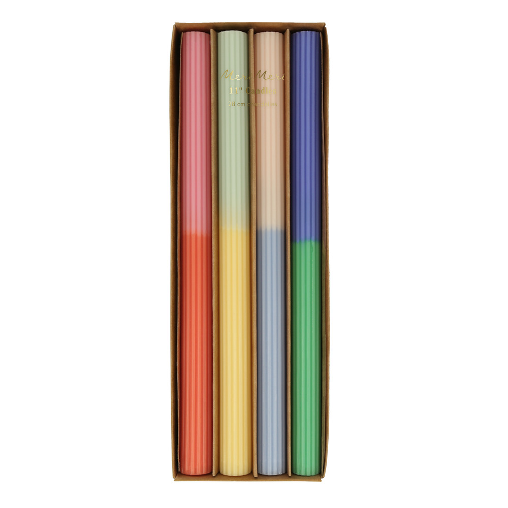 Picture of Multi Block Color Table Candles (x 4)