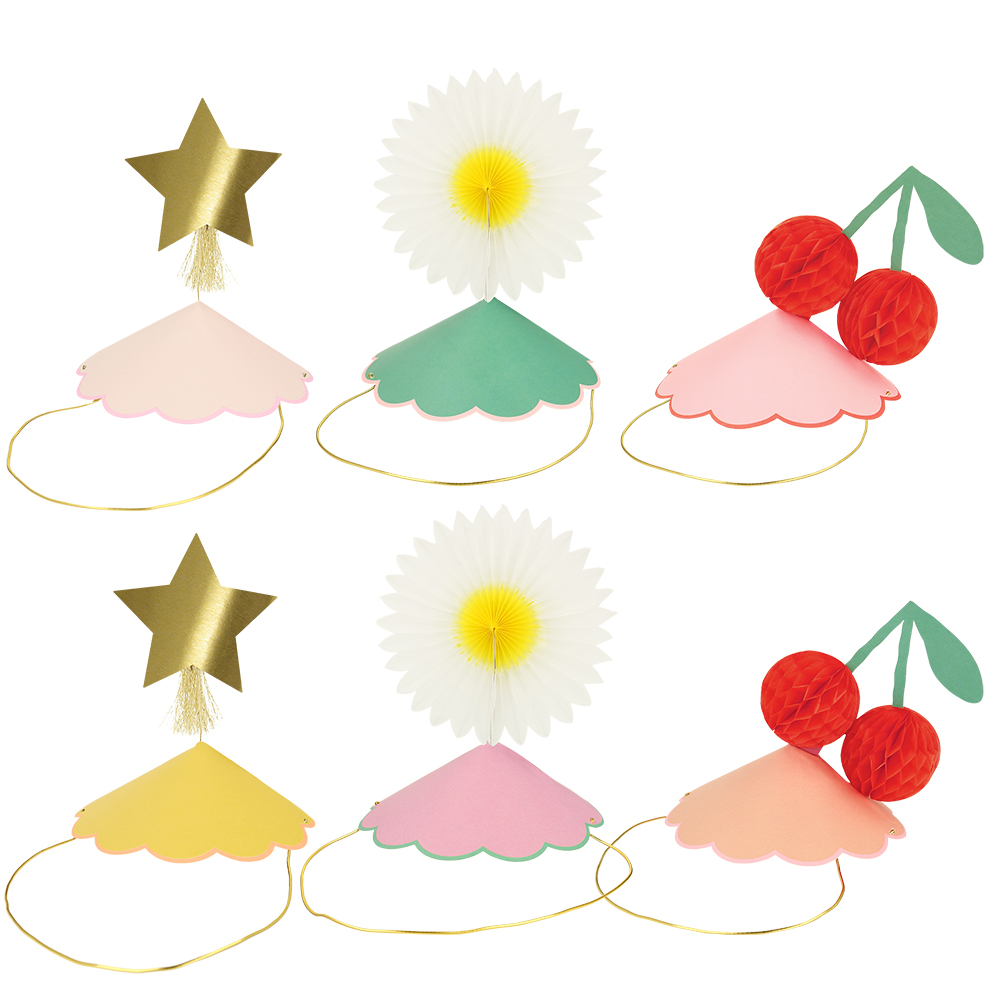 Picture of Happy Icons Party Hats (x 6)