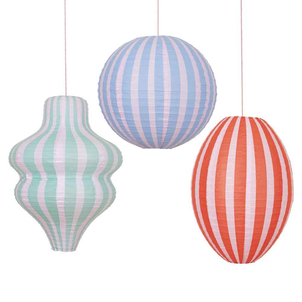 Picture of Stripy Lanterns (x 3)