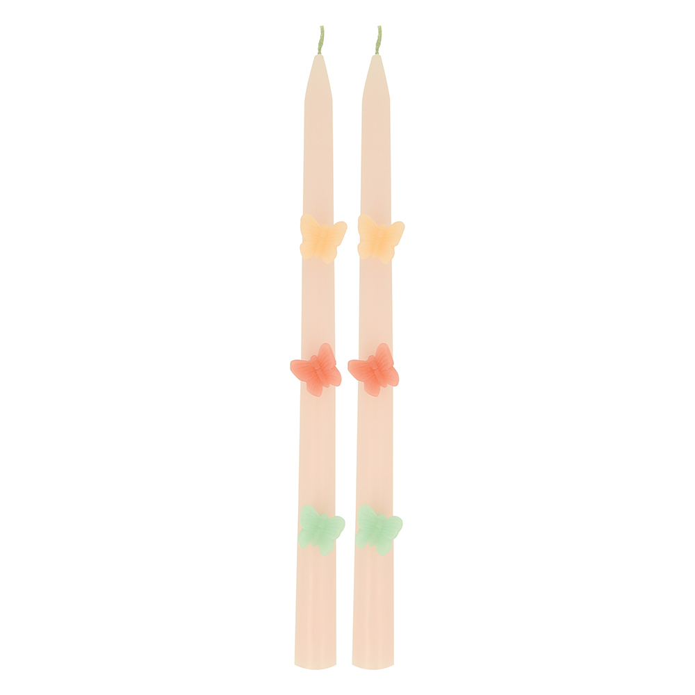 Picture of Butterfly Taper Candles (x 2)